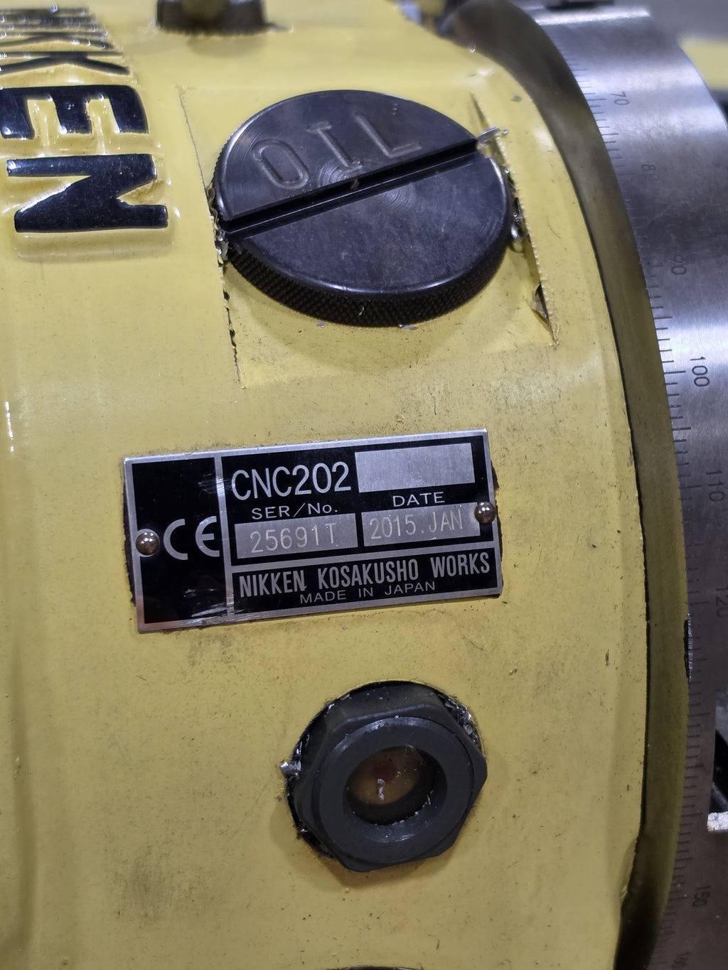 Nikken CNC202 4th Axis Rotary Table TAT-105N Indexer Tailstock Set *Light Use* 3pc