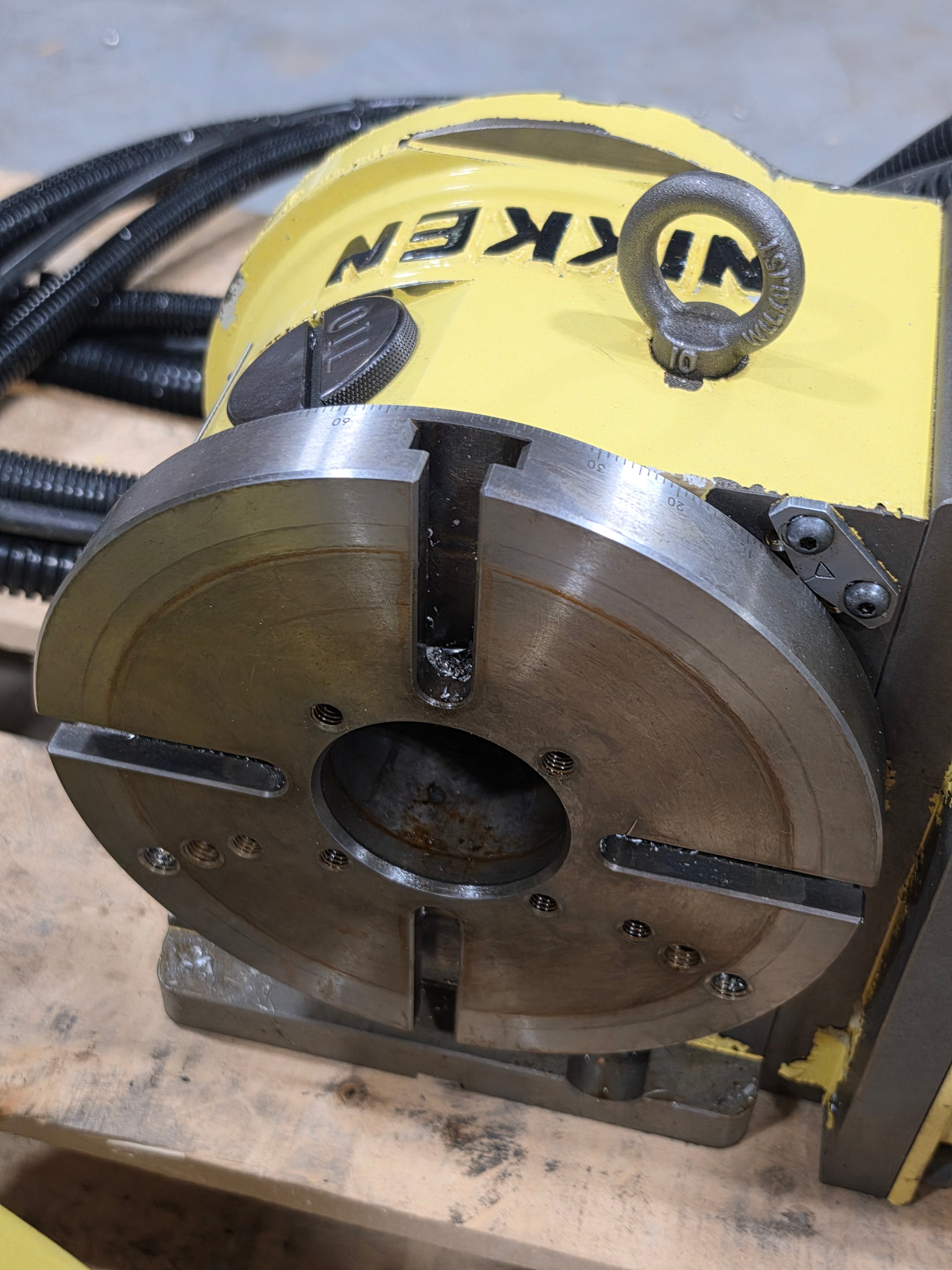 Nikken CNC202 4th Axis Rotary Table TAT-105N Indexer Tailstock Set *Light Use* 3pc