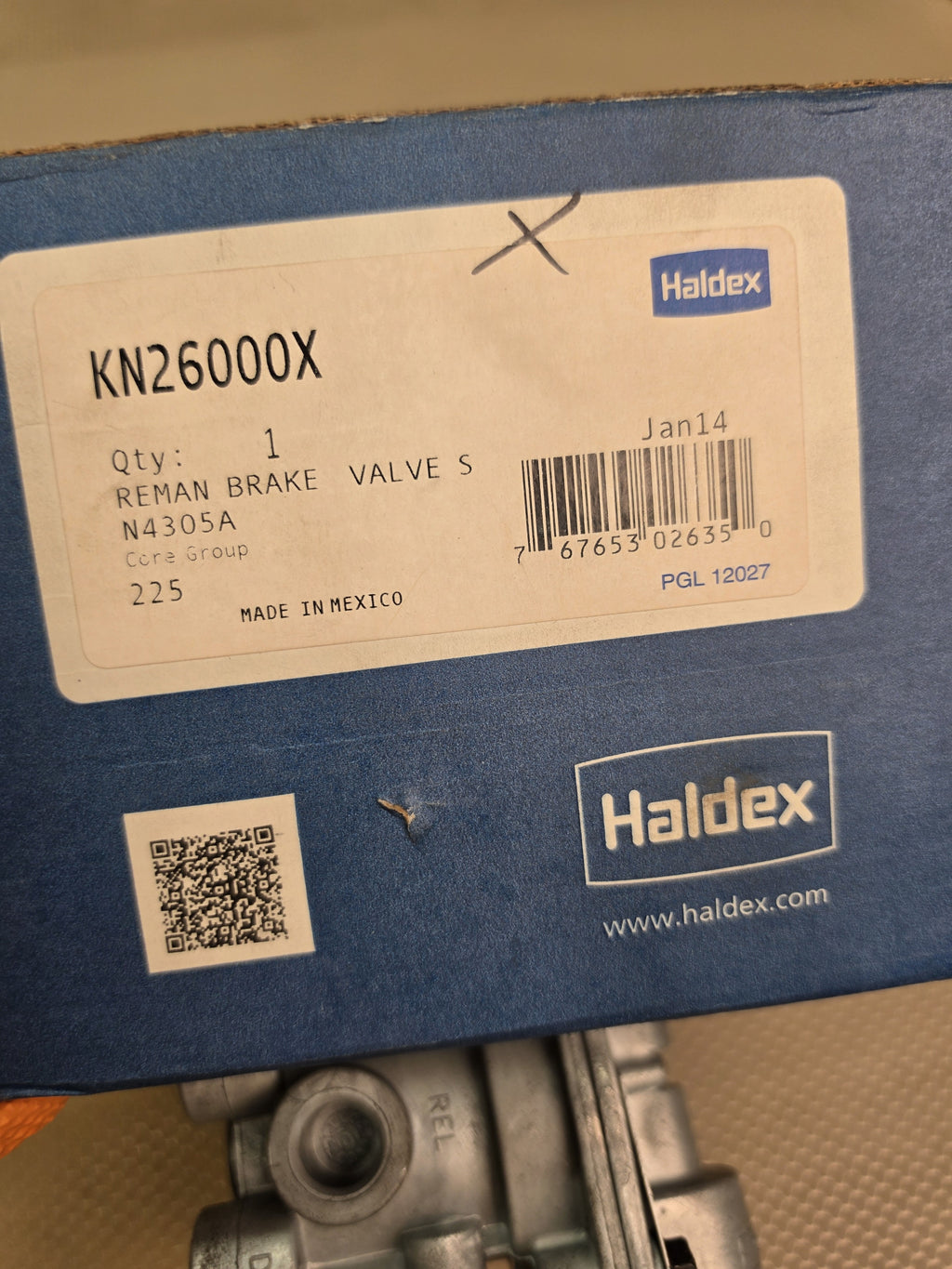 Haldex KN26000X Reman Air Brake Relay Valve S N4305A Commercial Truck