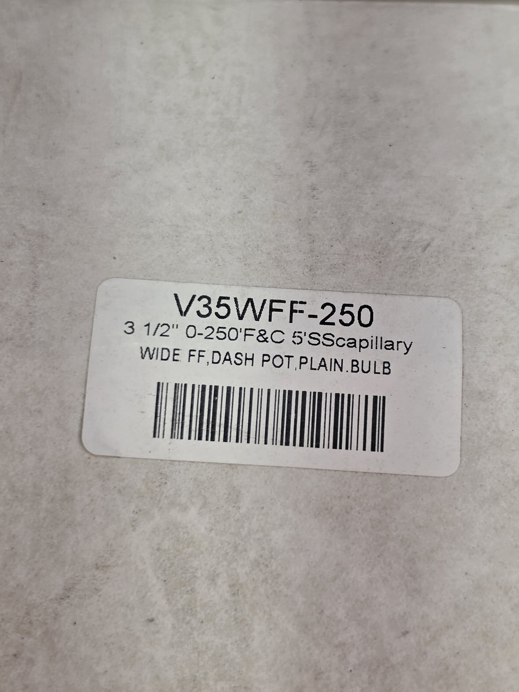 PIC Gauges V35WFF-250 Temperature Gauge 3.5" Dial 0-250°F/C 5' SS Capillary