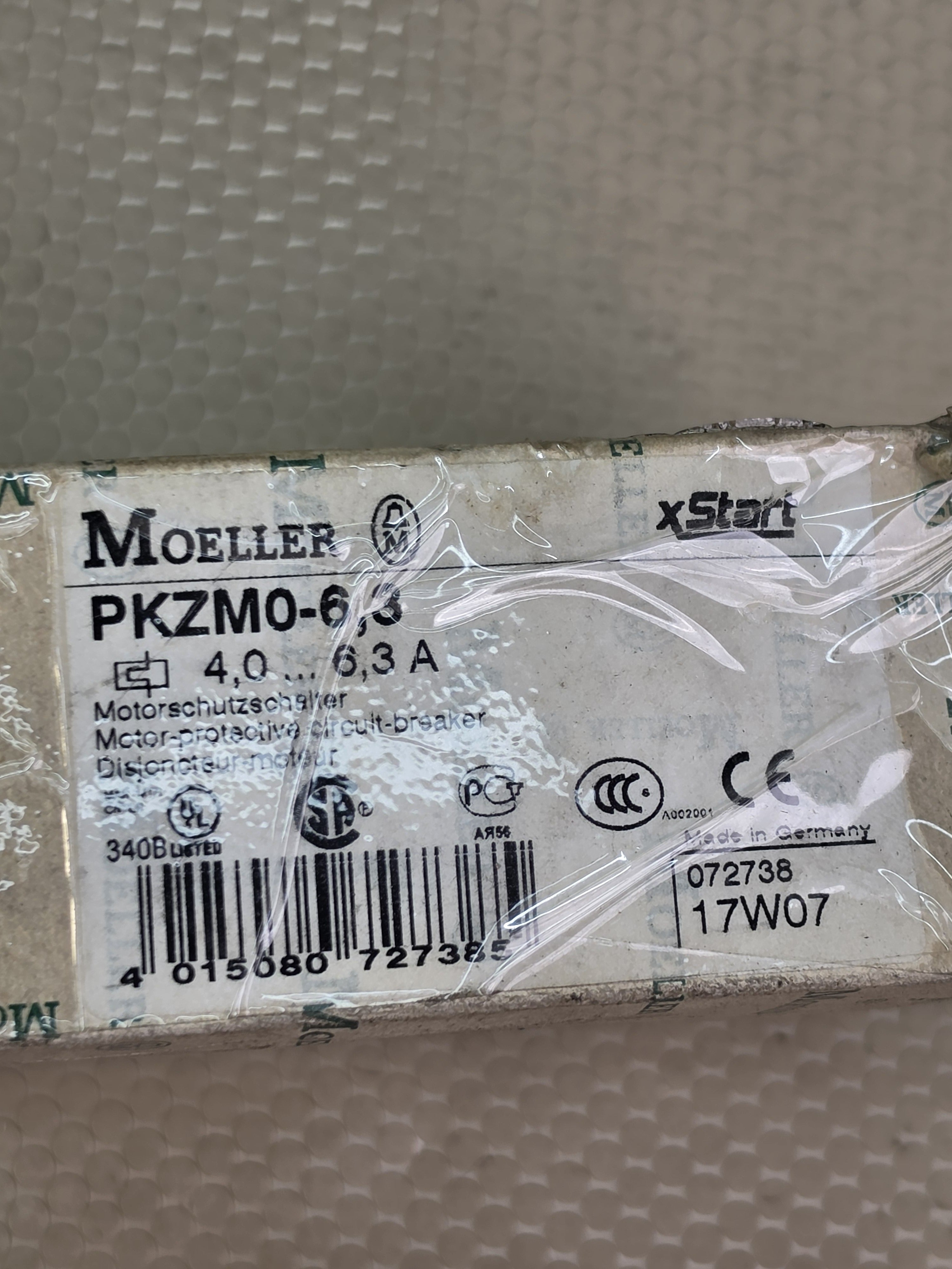 Moeller PKZM0-6,3 Motor Protective Circuit Breaker 4.0-6.3A xStart Series