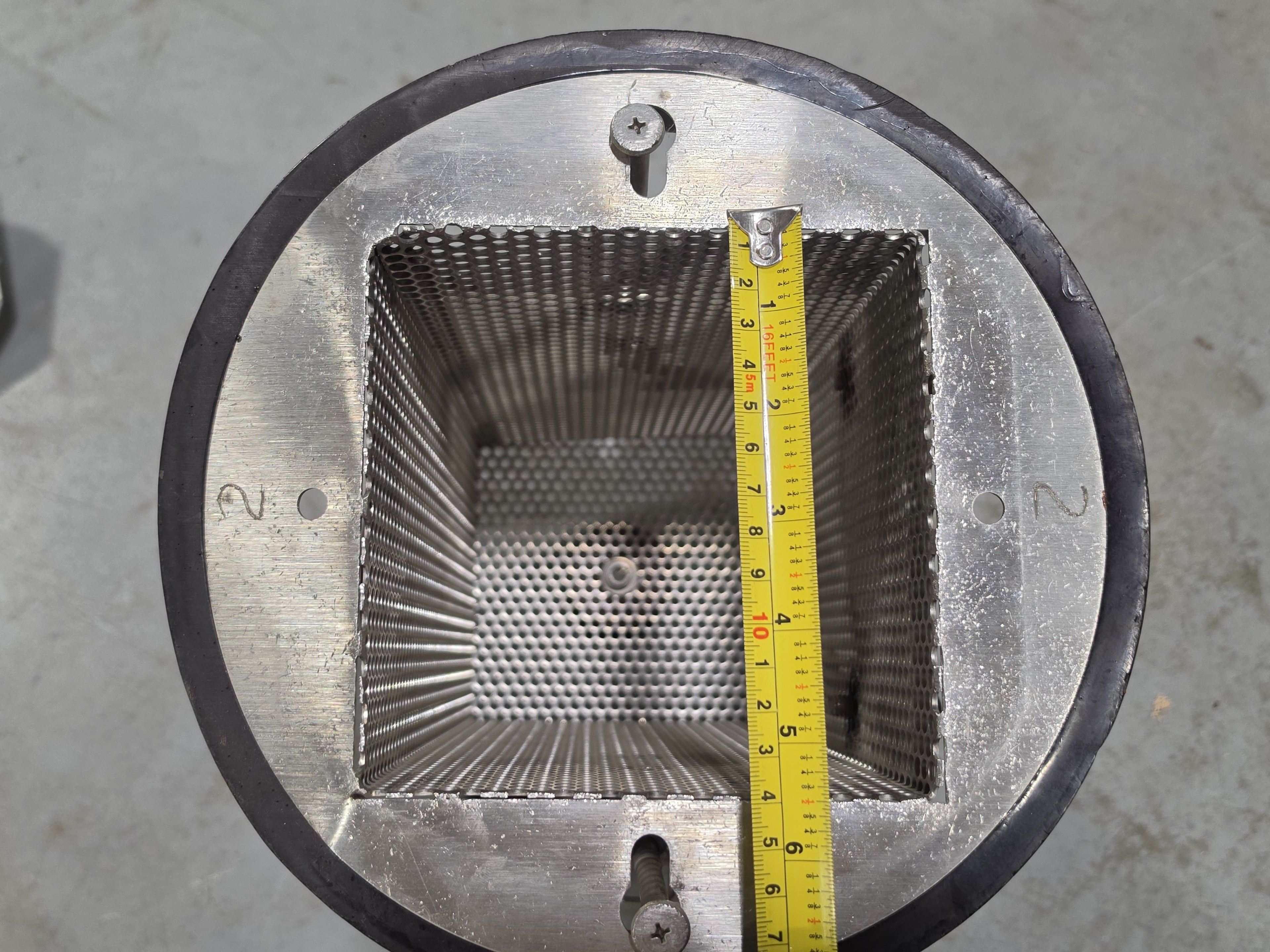 Ultrasonic Cleaner Parts Basket Perforated Stainless Steel Square Mesh Container Industrial Parts Washing