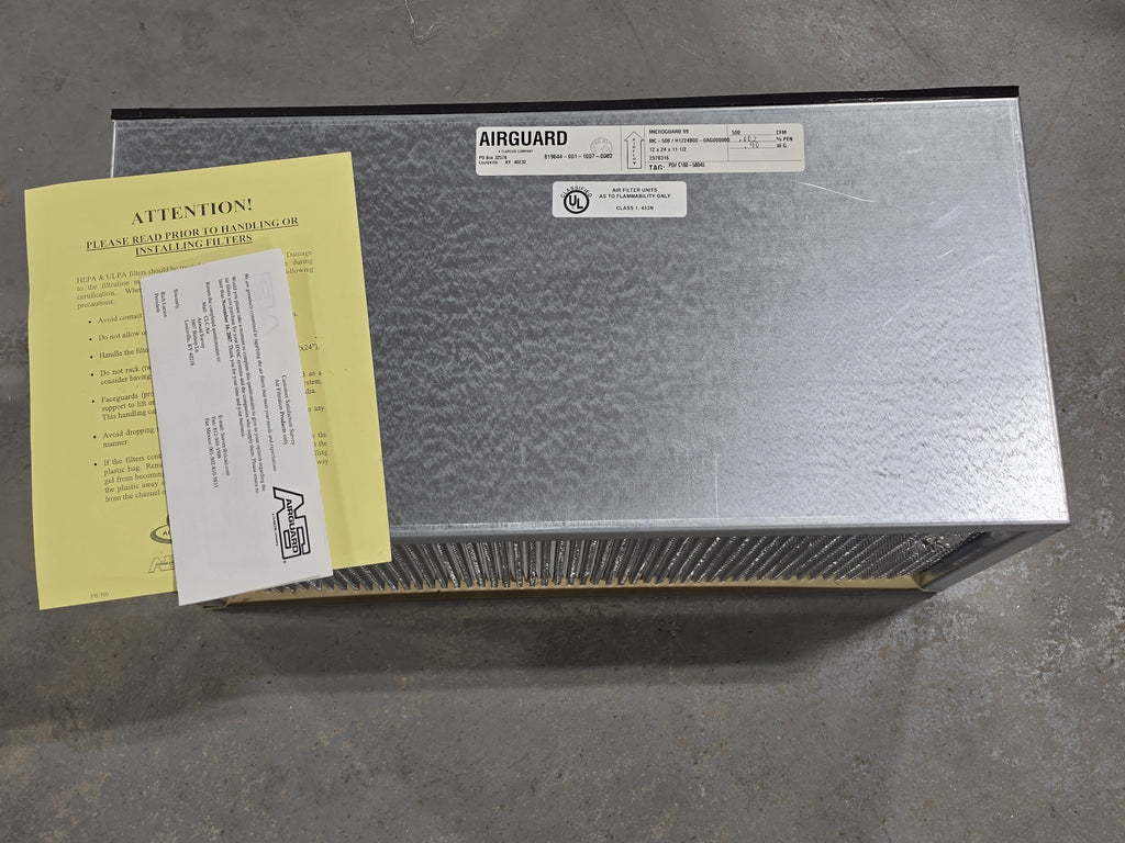 Airguard H1224B00 MC-500 Microguard 99 HEPA Filter 12x24x11.5 NEW