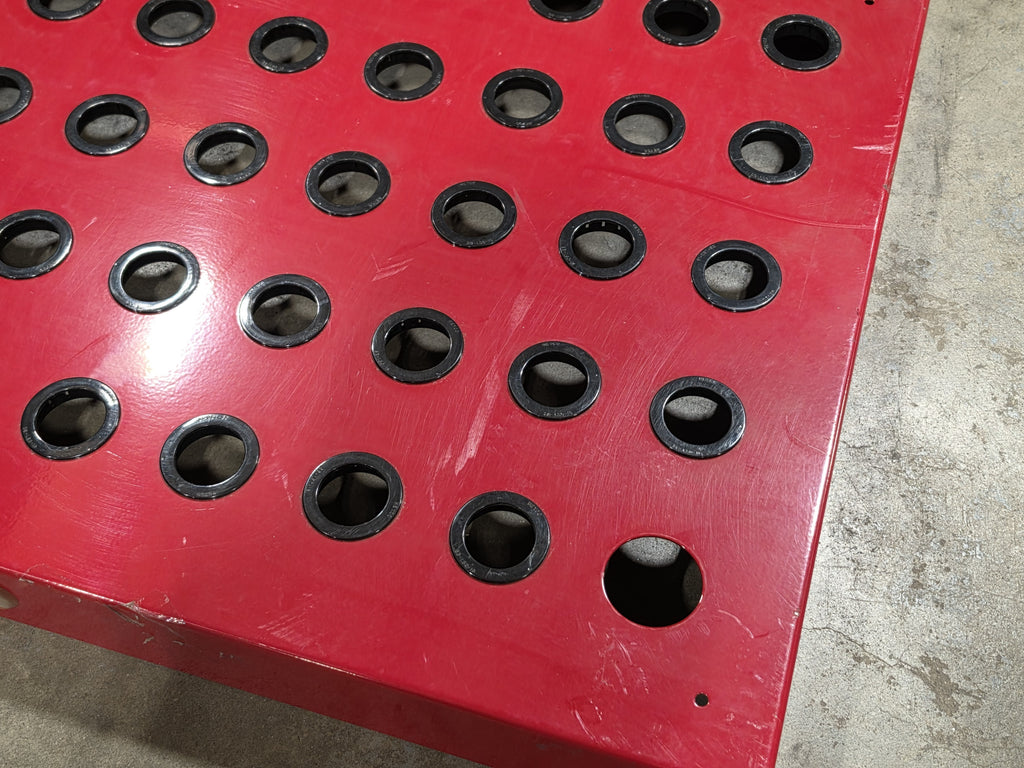 Huot BT30 CNC Tool Holder Storage Tray Bench Rack Small Capacity Red Steel