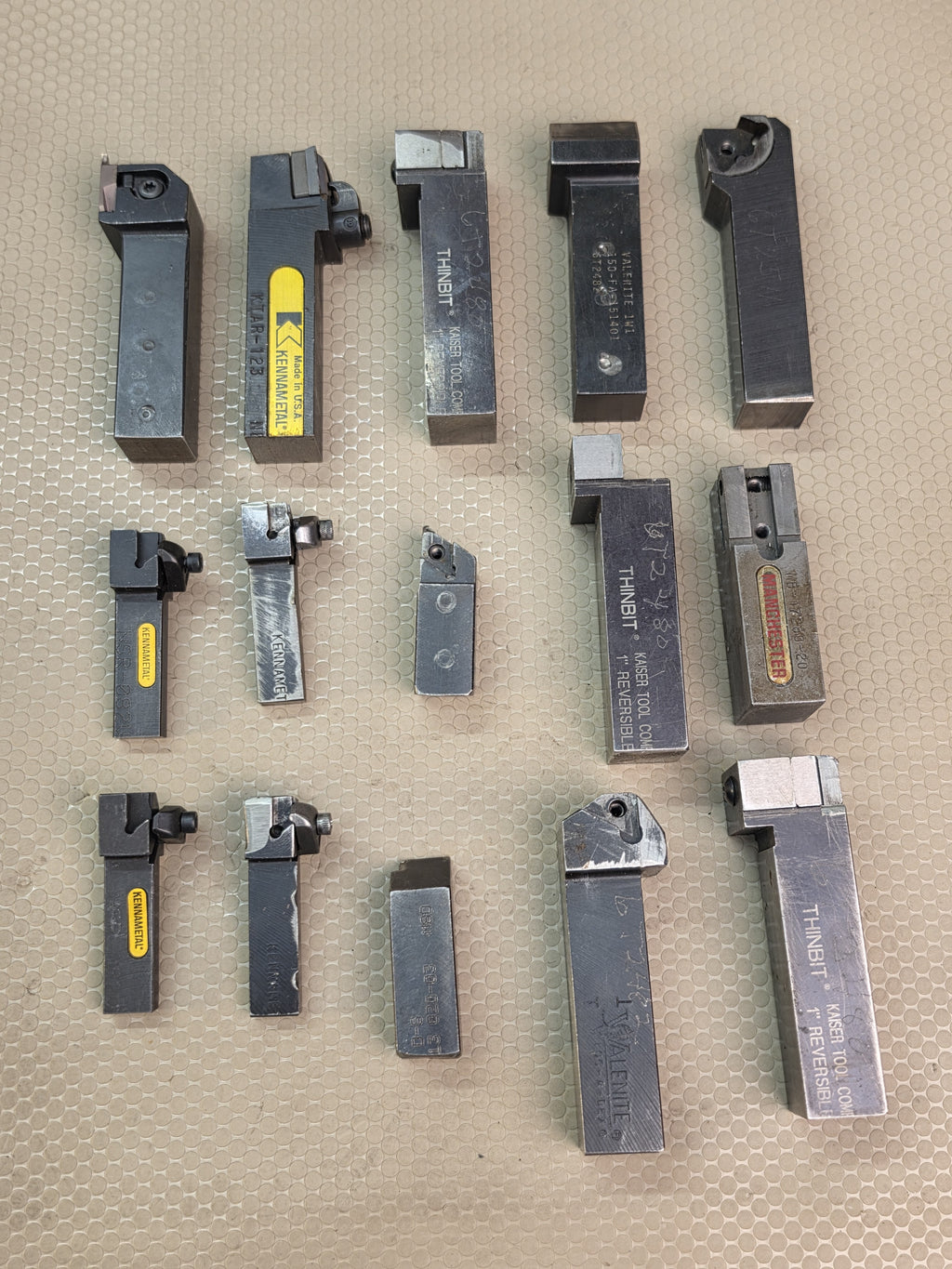 Lot of 15 Indexable Turning Tool Holders Shank for Lathe Kennametal Thinbut Others Cut Down Short