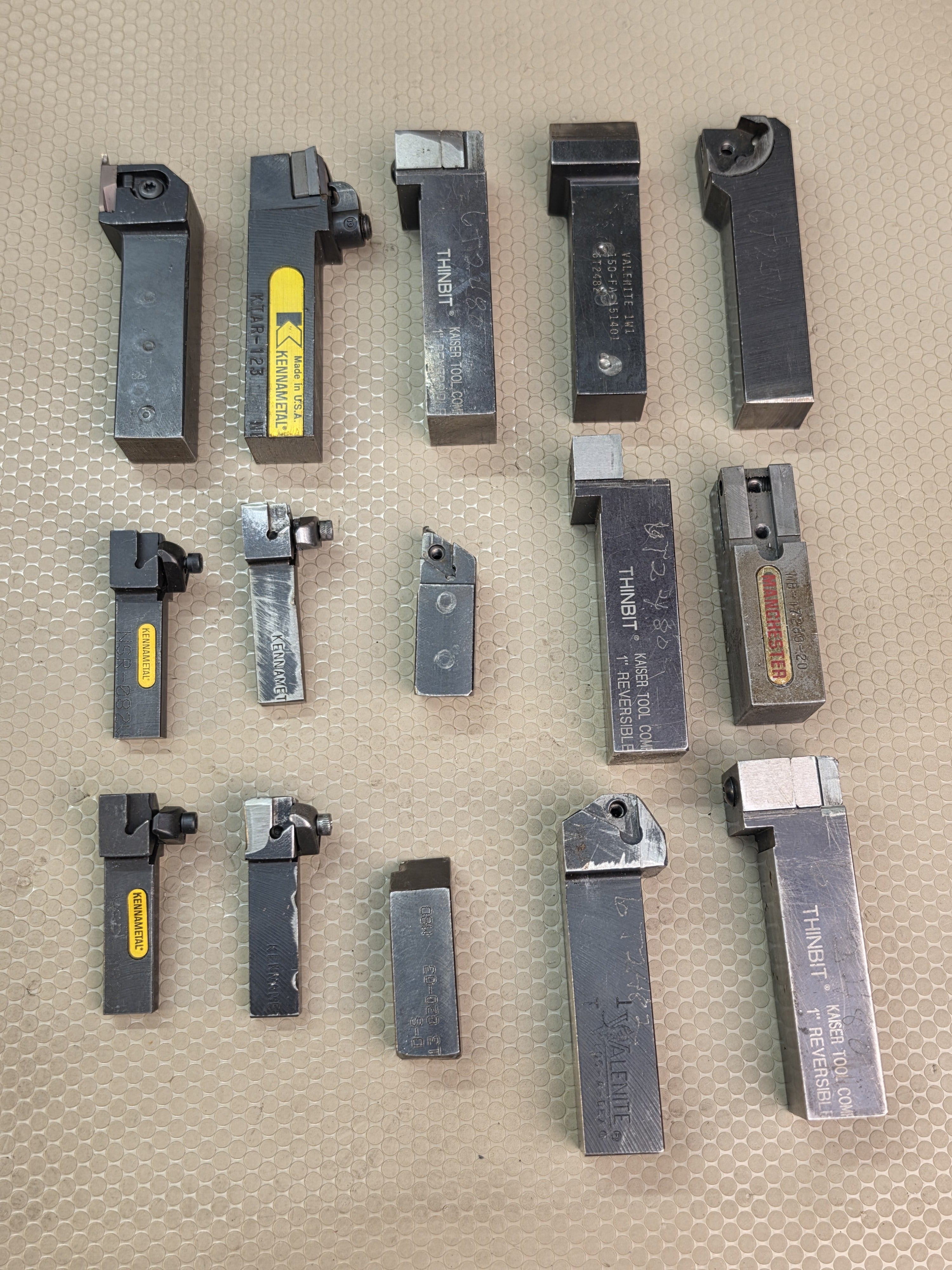 Lot of 15 Indexable Turning Tool Holders Shank for Lathe Kennametal Thinbut Others Cut Down Short