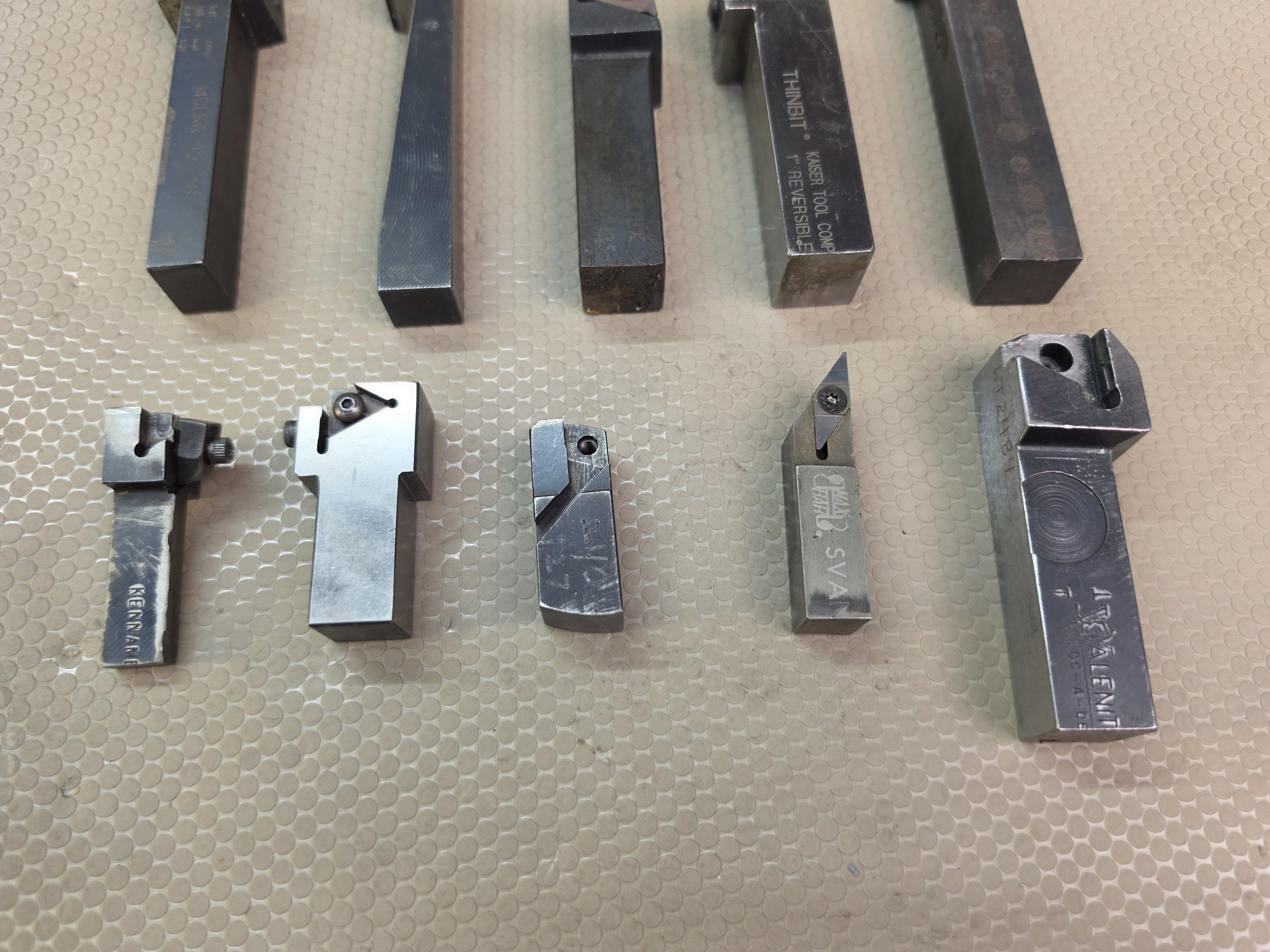 Lot of 10 Lathe Tool Holders Thinbit Valenite PH Horn SVA Melin Grooving Cut Down