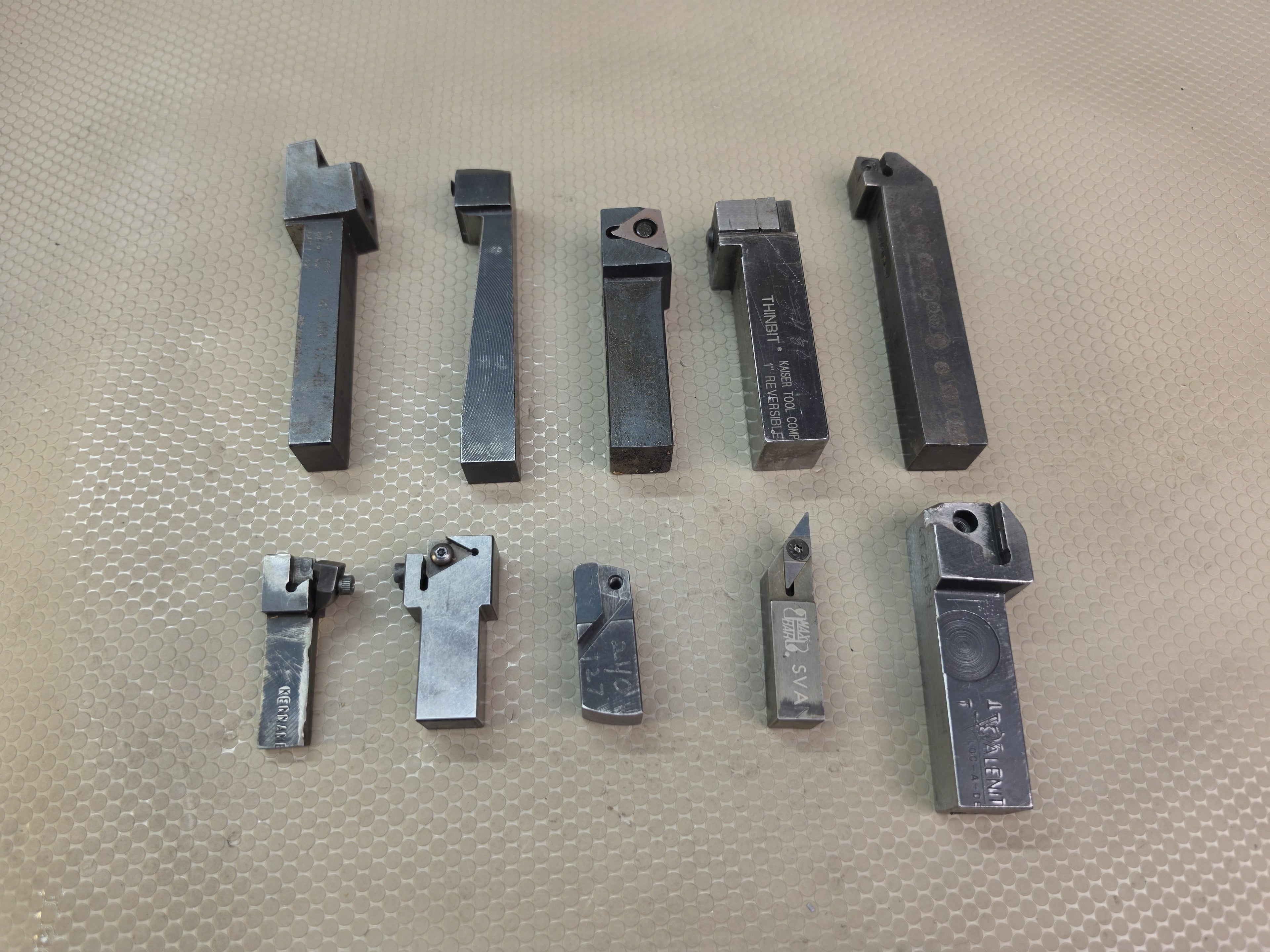 Lot of 10 Lathe Tool Holders Thinbit Valenite PH Horn SVA Melin Grooving Cut Down