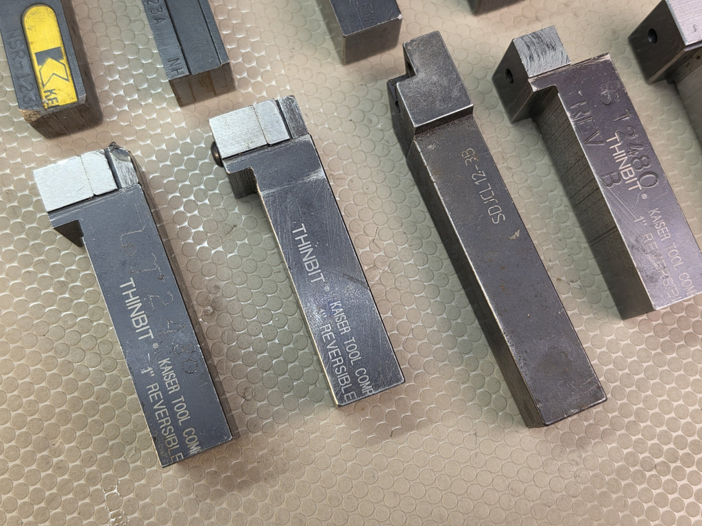 Lot of 10 Indexable Turning Tool Holders Shank for Lathe Kennametal Thinbut Others Cut Down Short
