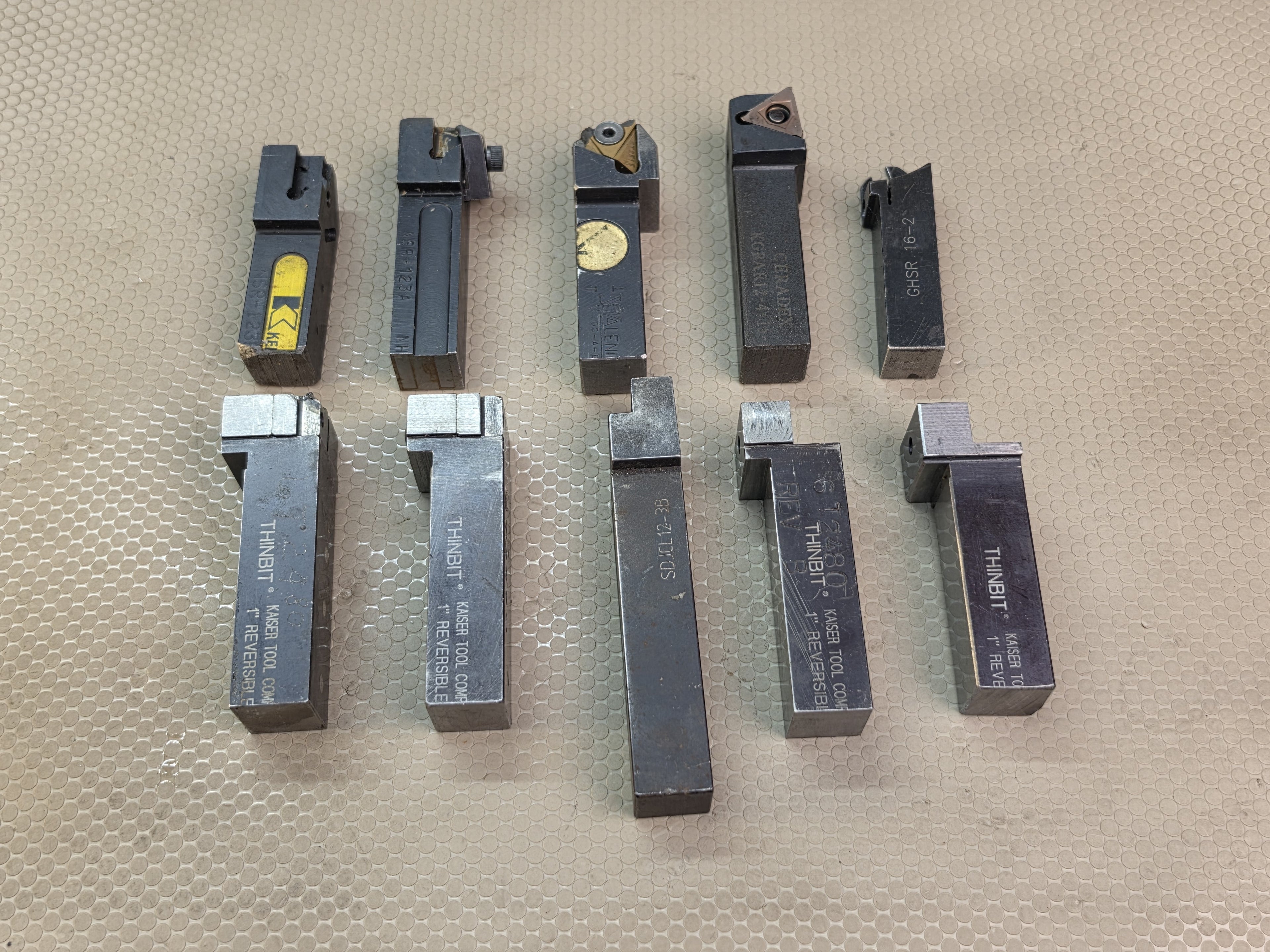 Lot of 10 Indexable Turning Tool Holders Shank for Lathe Kennametal Thinbut Others Cut Down Short