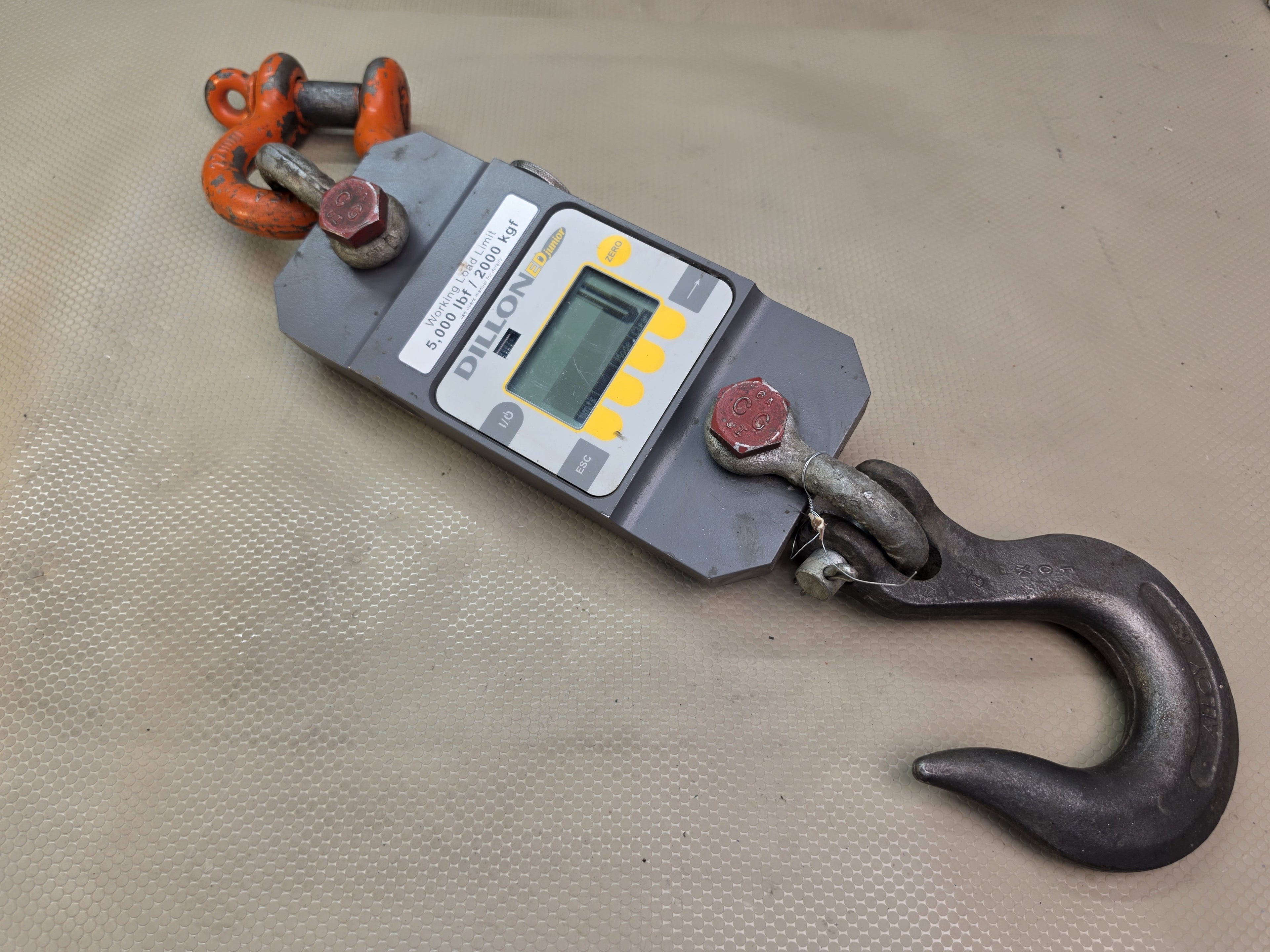 Dillon EDjunior Digital Dynamometer Crane Scale 5000 lbf 2000 kgf