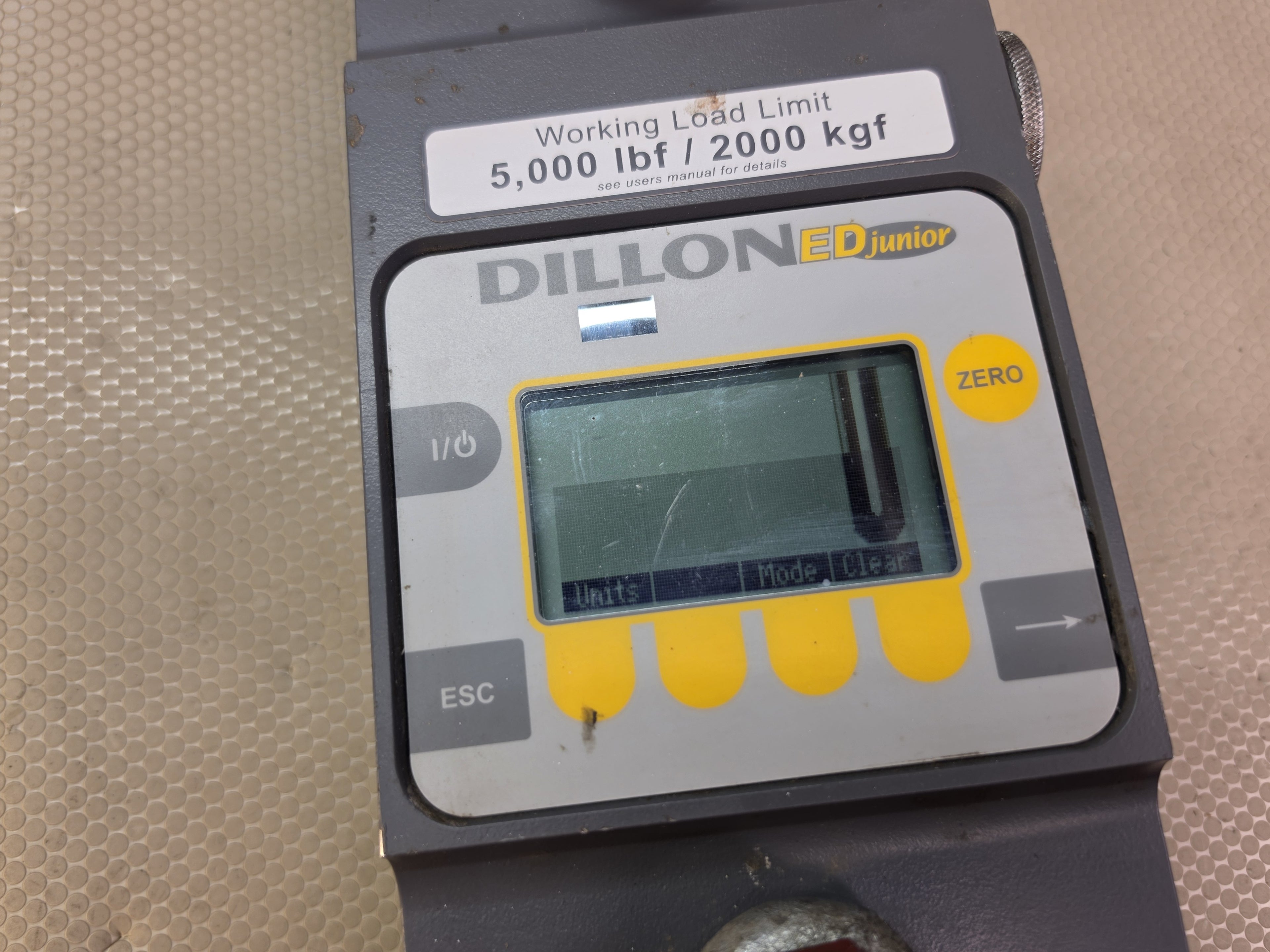 Dillon EDjunior Digital Dynamometer Crane Scale 5000 lbf 2000 kgf