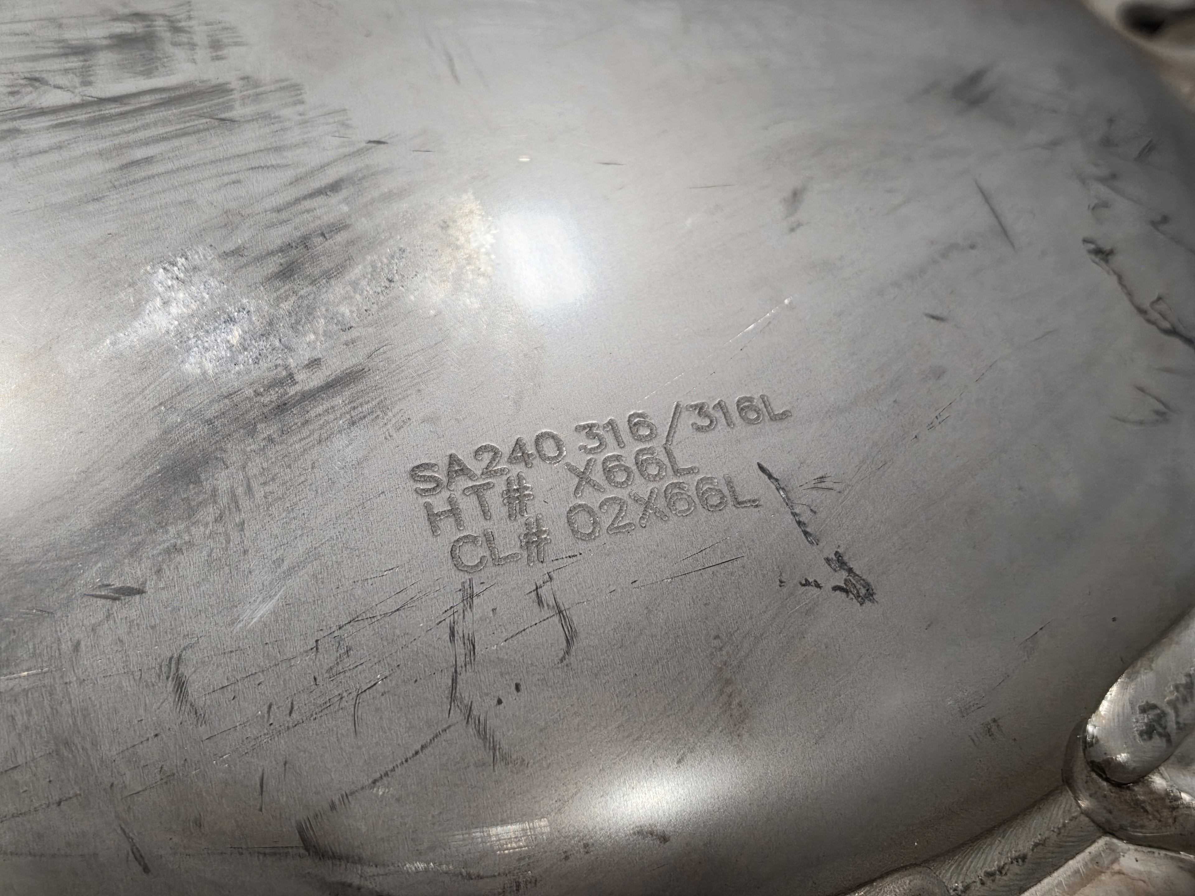 SA240 316/316L Stainless Steel Domed Tank Manway Lid Cover Assembly  20"