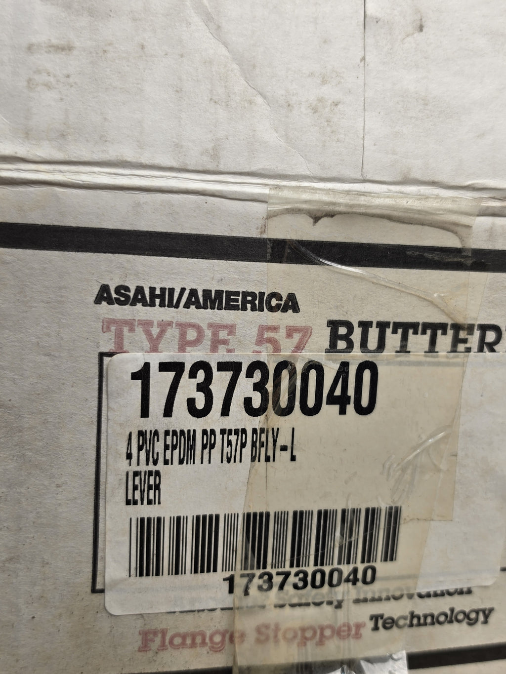 Asahi/America 173730040 Type 57 Butterfly Valve 4" PVC EPDM PP Lever Handle