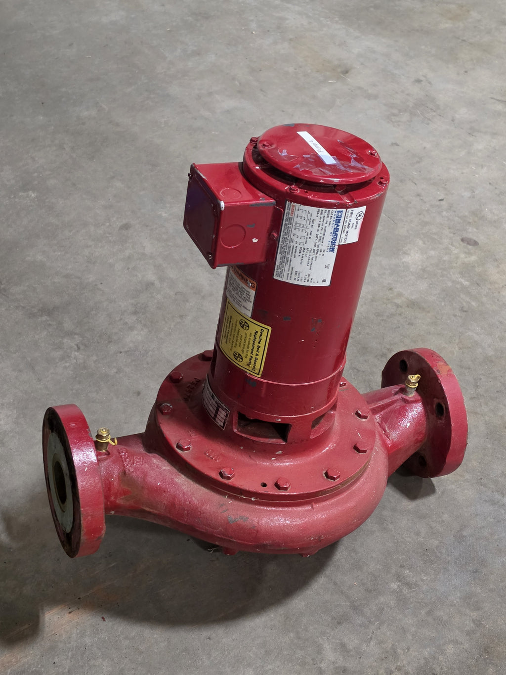 Bell & Gossett Series 80 1.5X9.5B Inline Centrifugal Pump 3HP 3 Phase Marathon