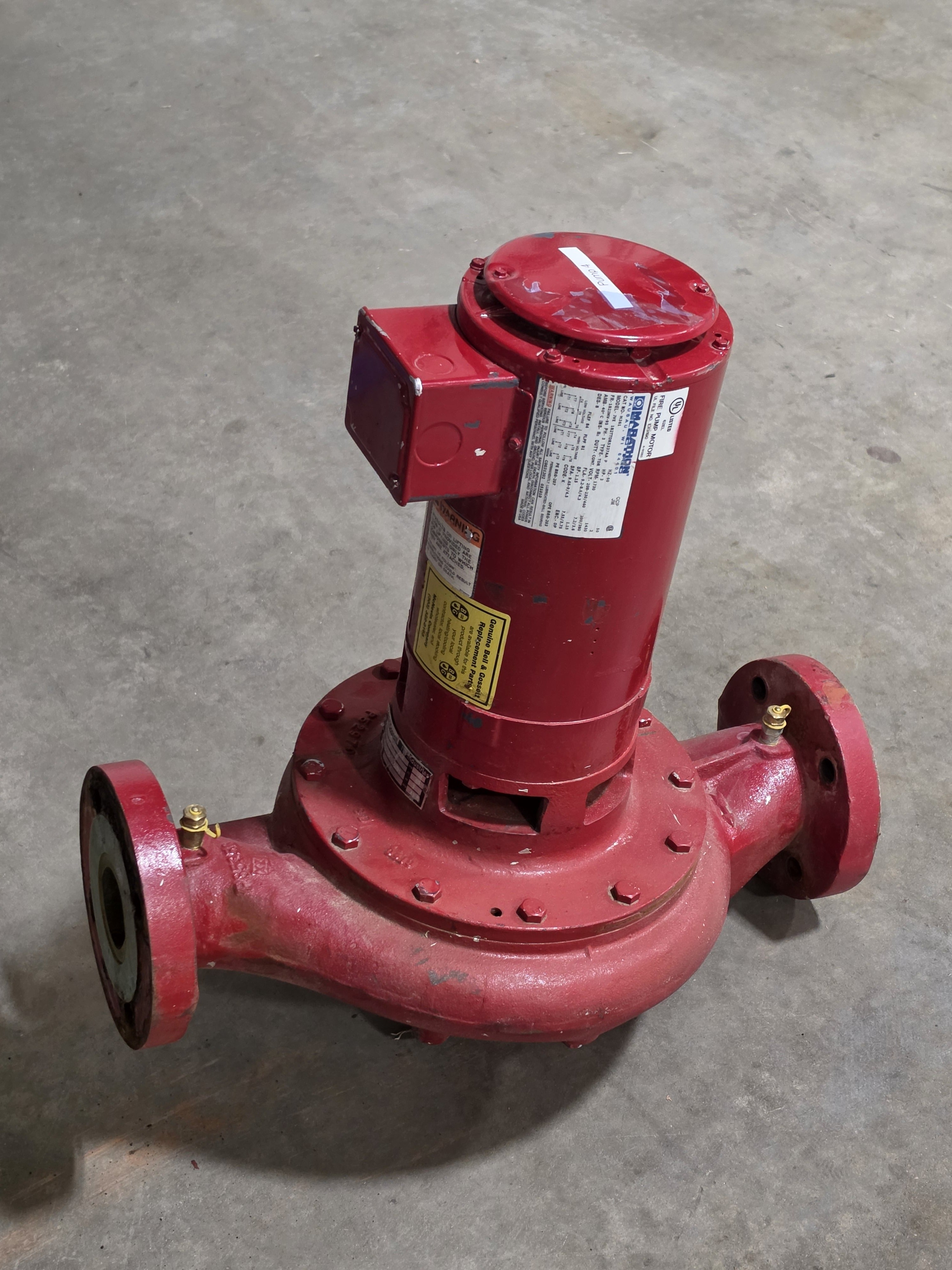 Bell & Gossett Series 80 1.5X9.5B Inline Centrifugal Pump 3HP 3 Phase Marathon