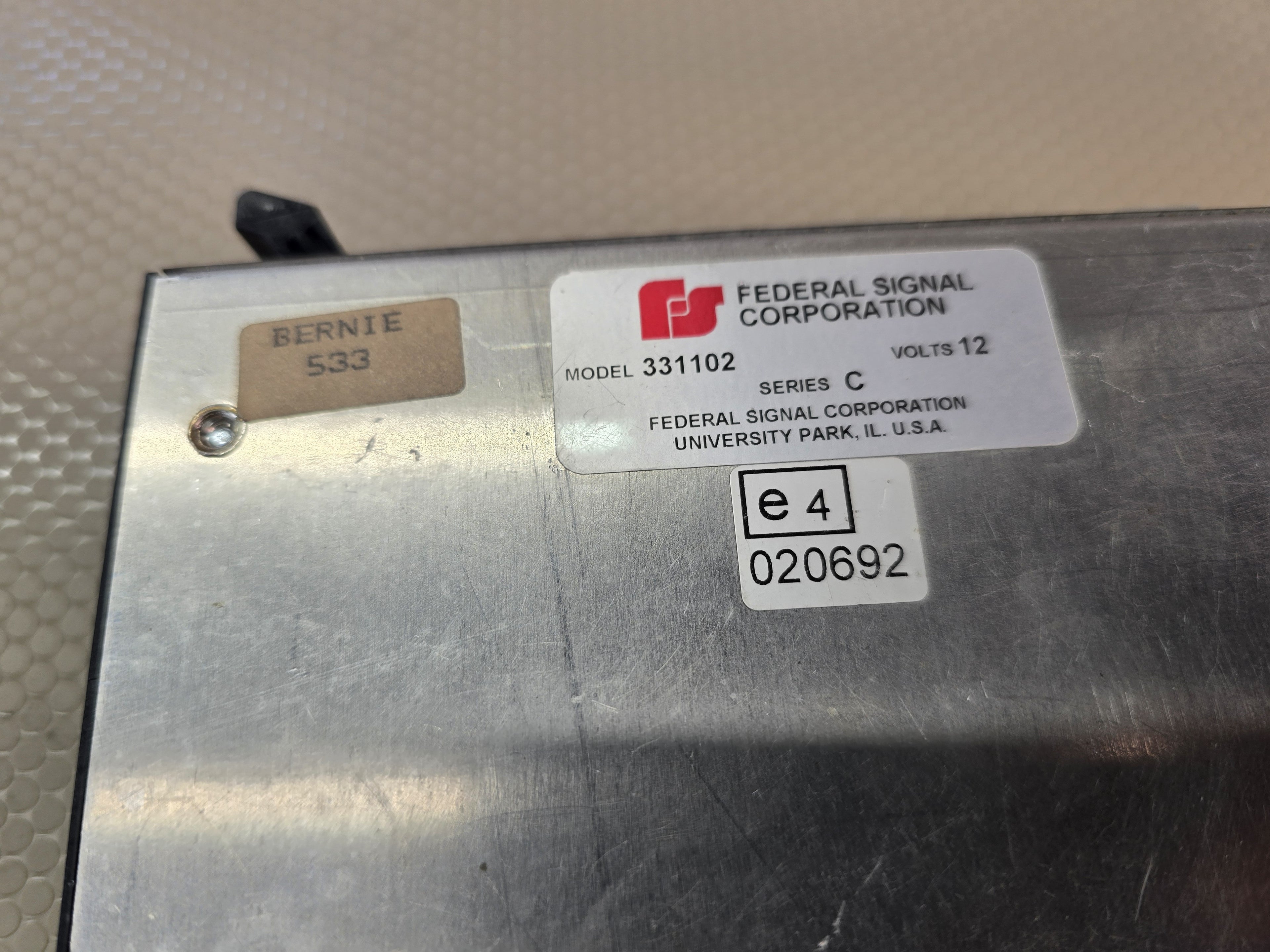 FEDERAL SIGNAL CORPORATION 331102 SignalMaster Traffic Advisor Controller 12V