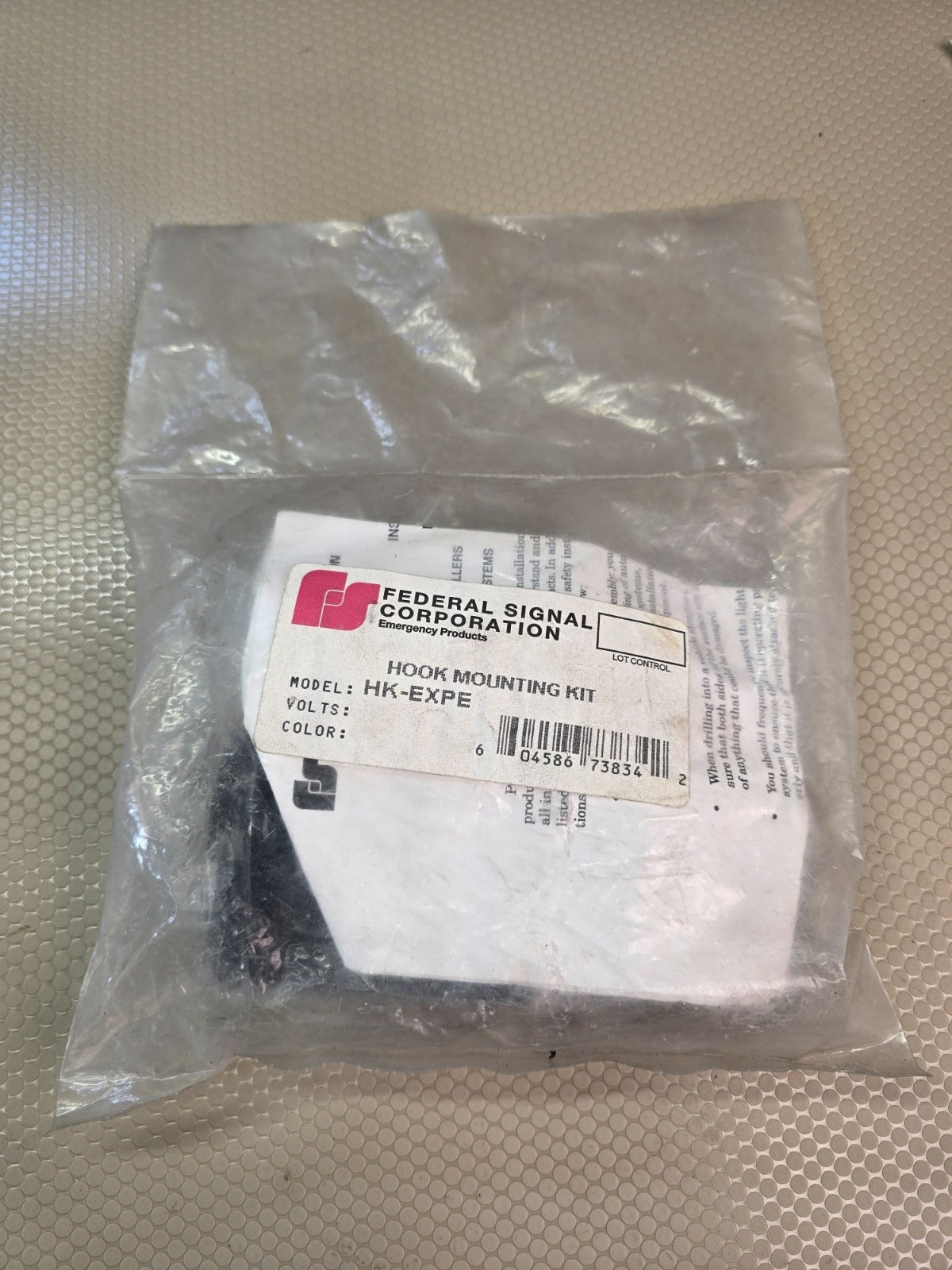 Federal Signal HK-EXPE Hook Mounting Kit New