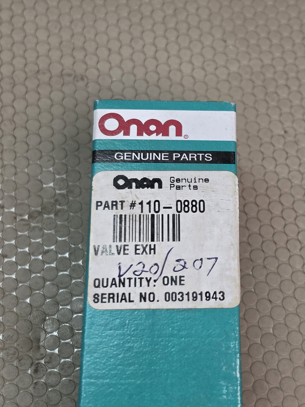 Onan 110-0880 Genuine OEM Exhaust Valve EXH