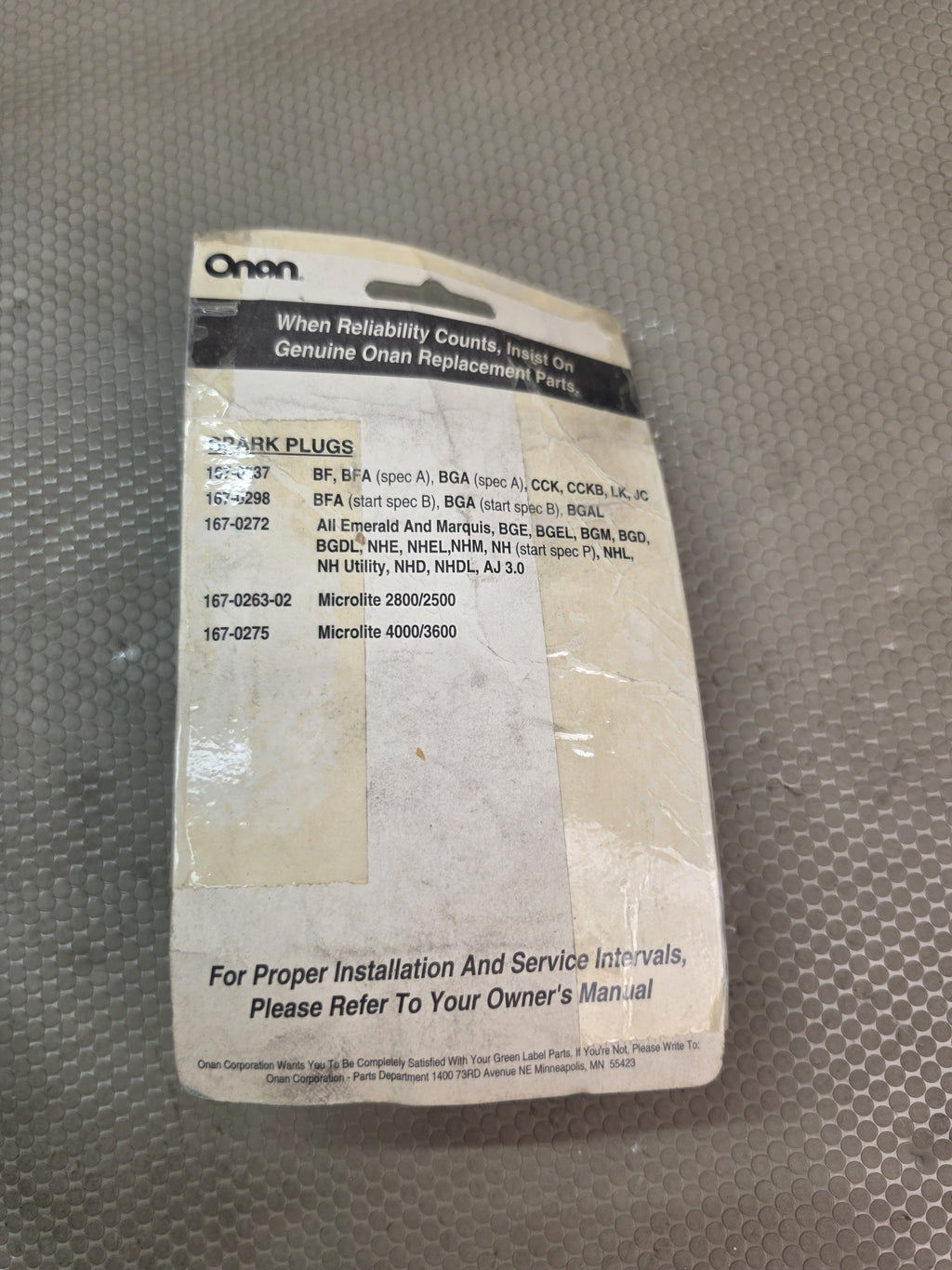 Onan 149-2333 Genuine OEM Fuel Filter RV Generator Cummins NOS