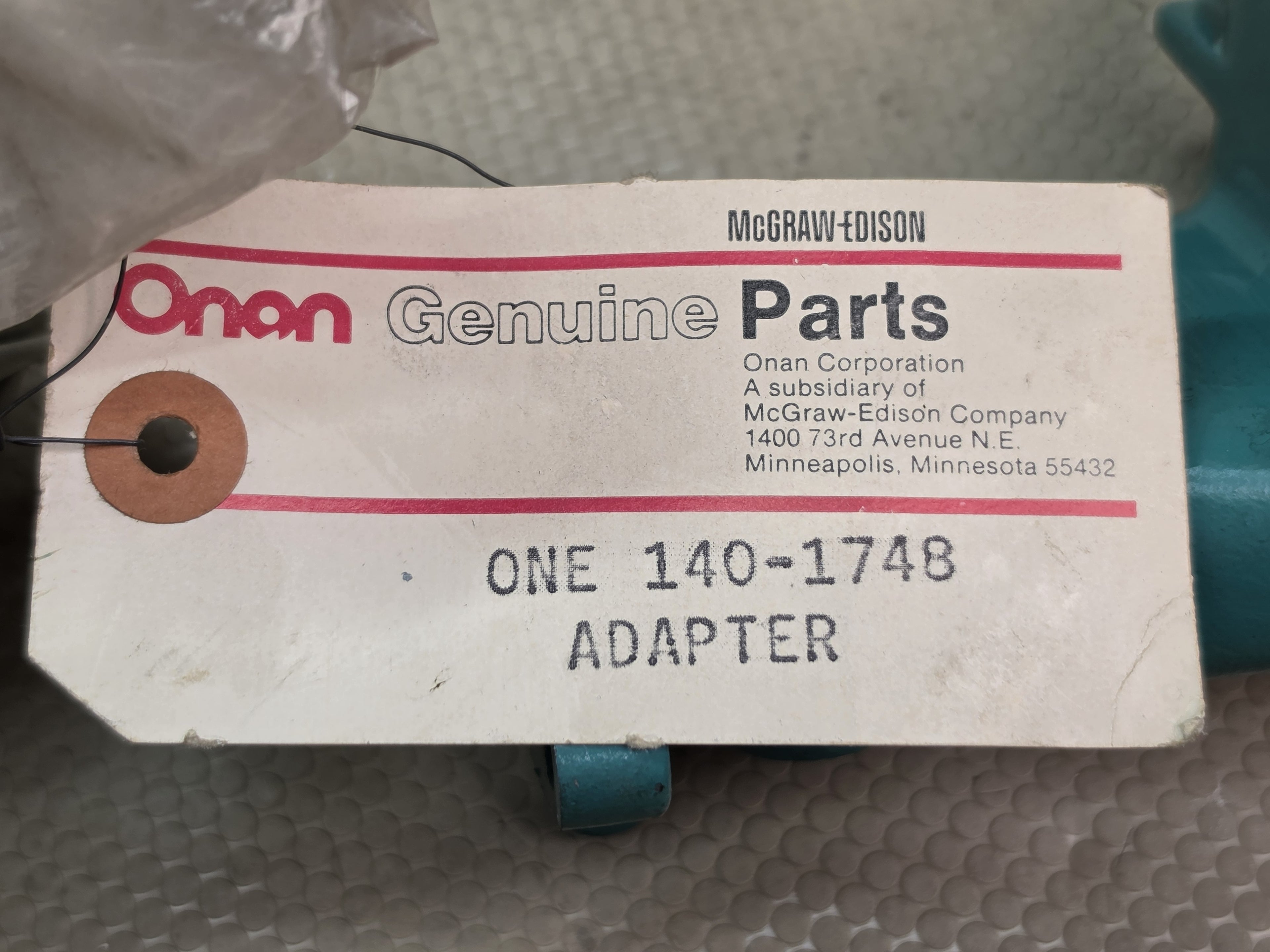 Onan 140-1748 Intake Manifold Adapter Generator Engine Part Genuine NEW
