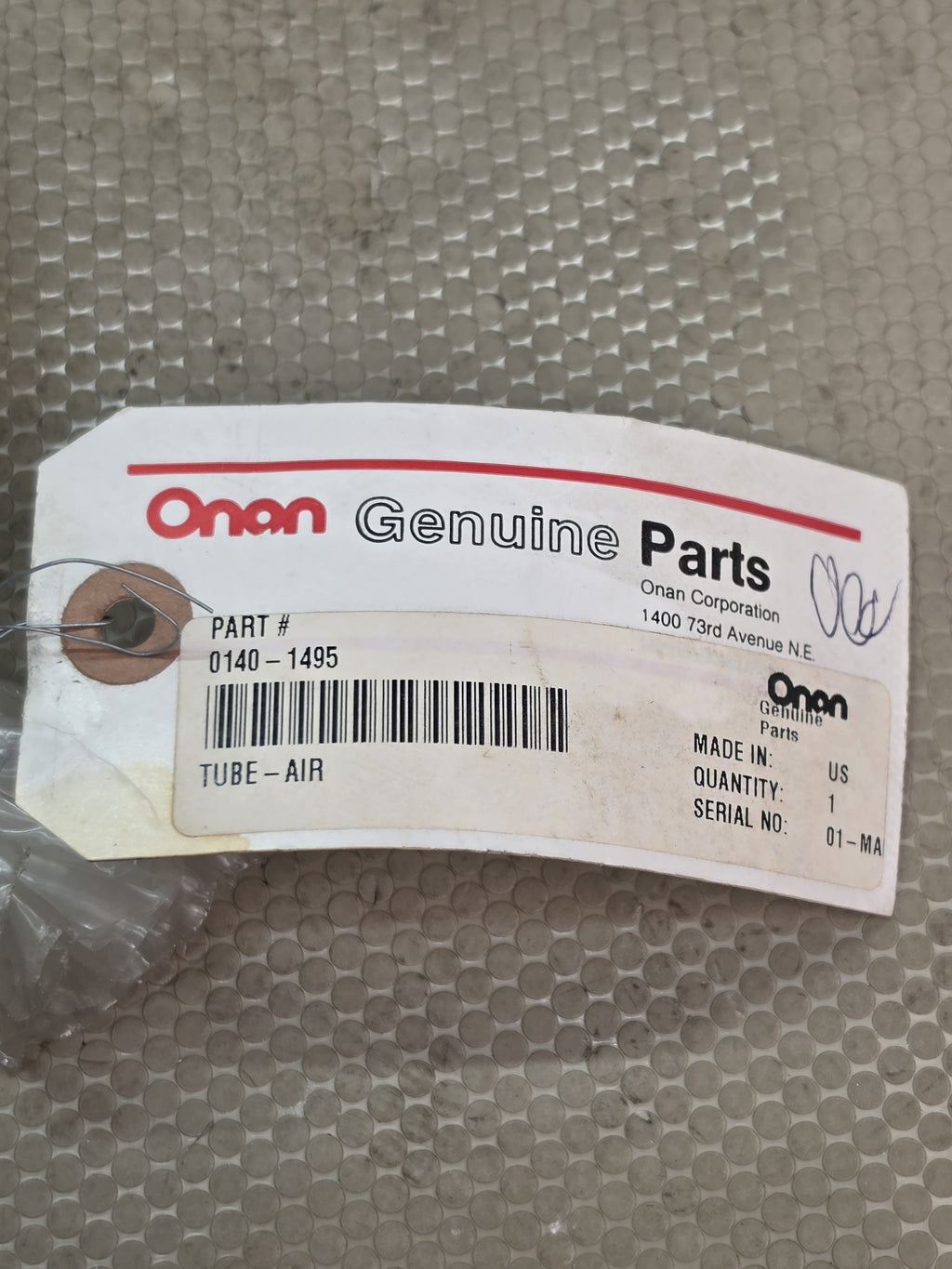 Onan 140-1495 Air Tube Inlet Genuine OEM