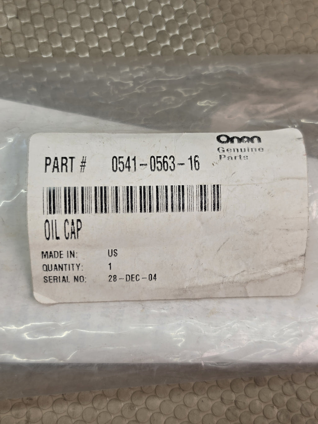 Onan 0541-0563-16 Genuine OEM Oil Cap with Dipstick