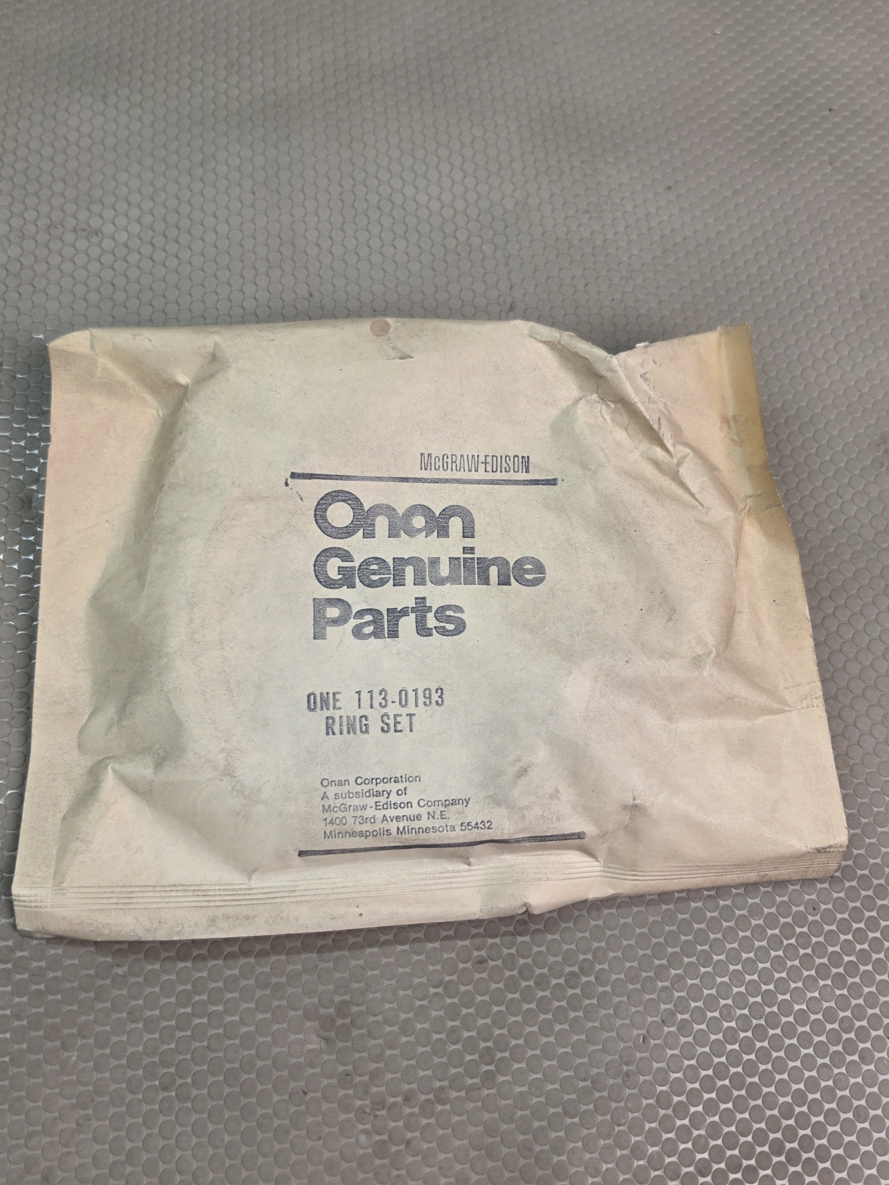 Onan 113-0193 Piston Ring Set NOS Genuine Engine McGraw-Edison