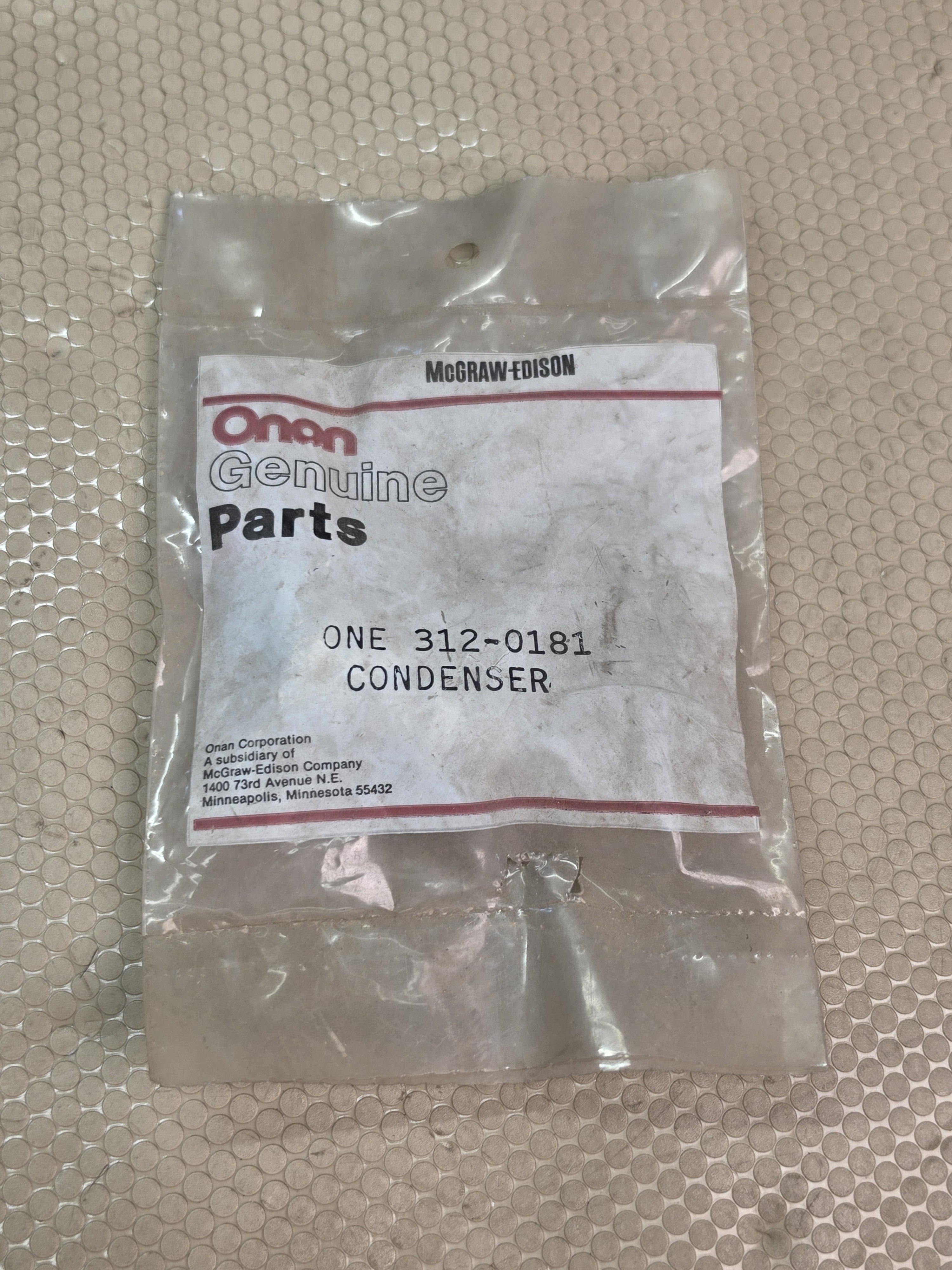 Onan 312-0181 Ignition Condenser Generator Engine Genuine Parts NOS