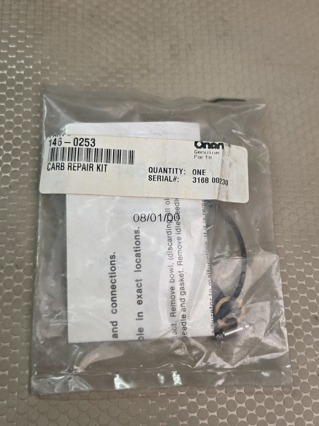 Onan 146-0253 Carburetor Carb Repair Kit Genuine Parts