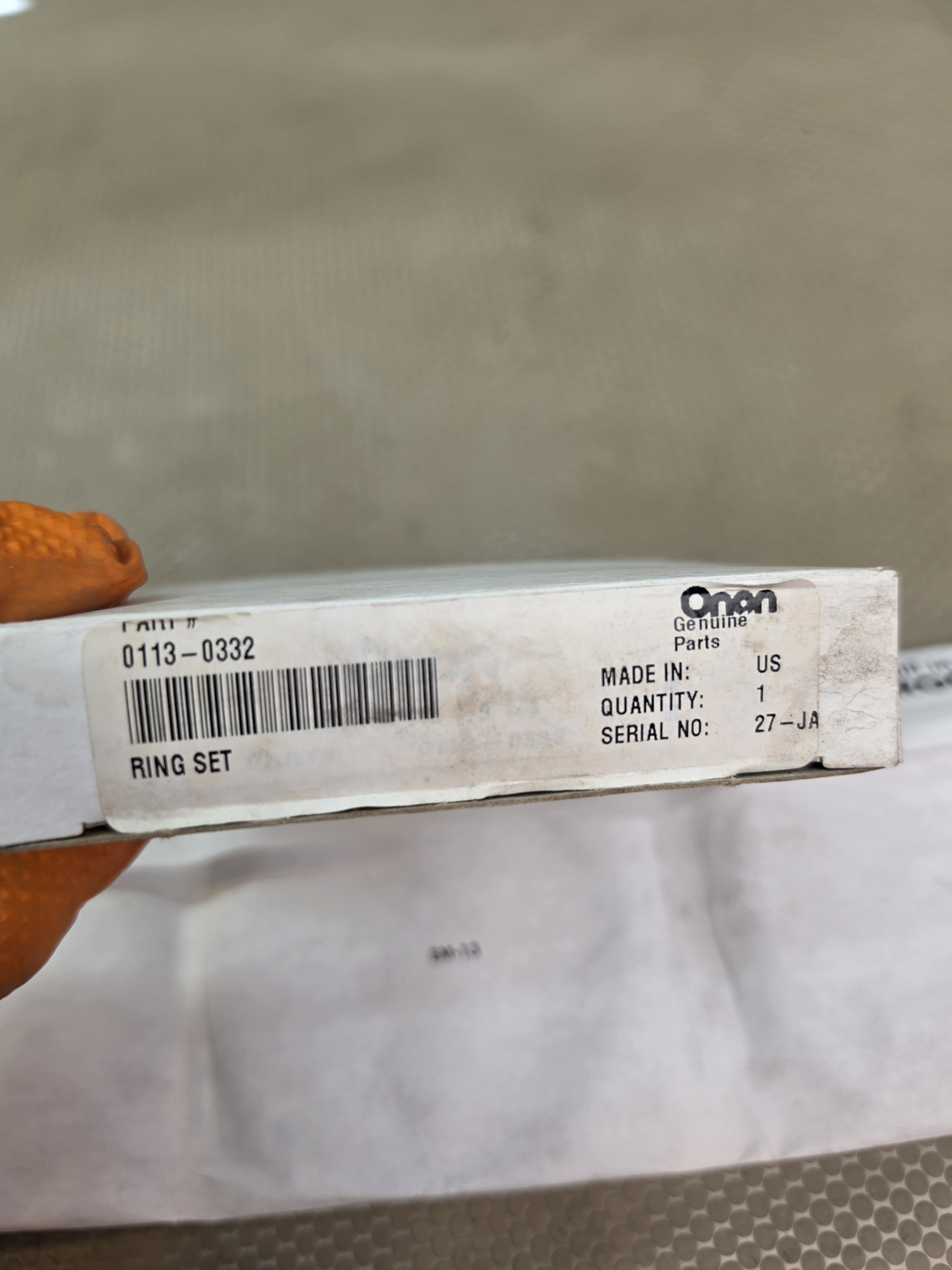 Onan 0113-0332 Genuine Piston Ring Set New Engine Generator Part
