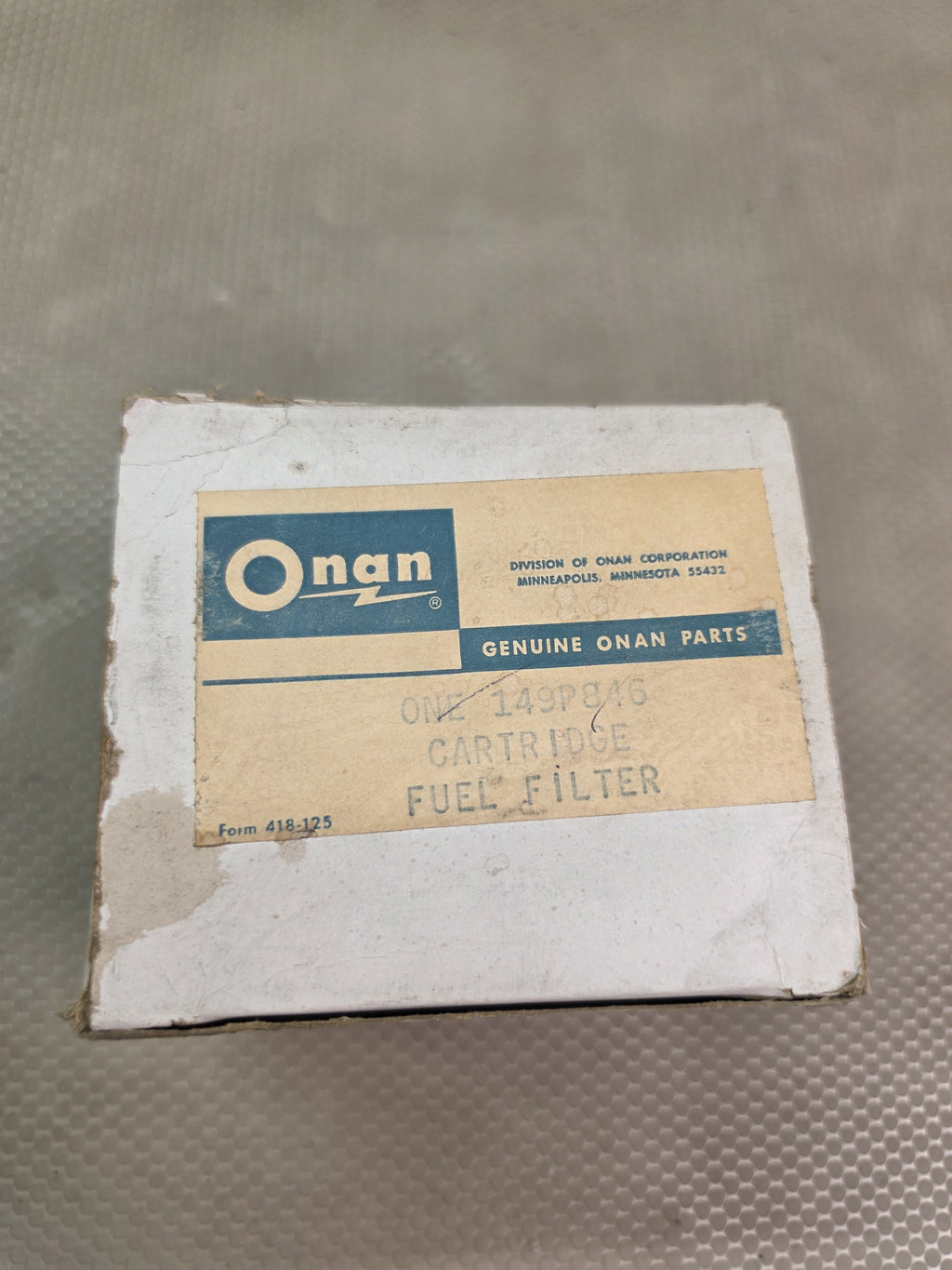 Onan 149P846 149-0846 Genuine OEM Cartridge Fuel Filter Generator Part