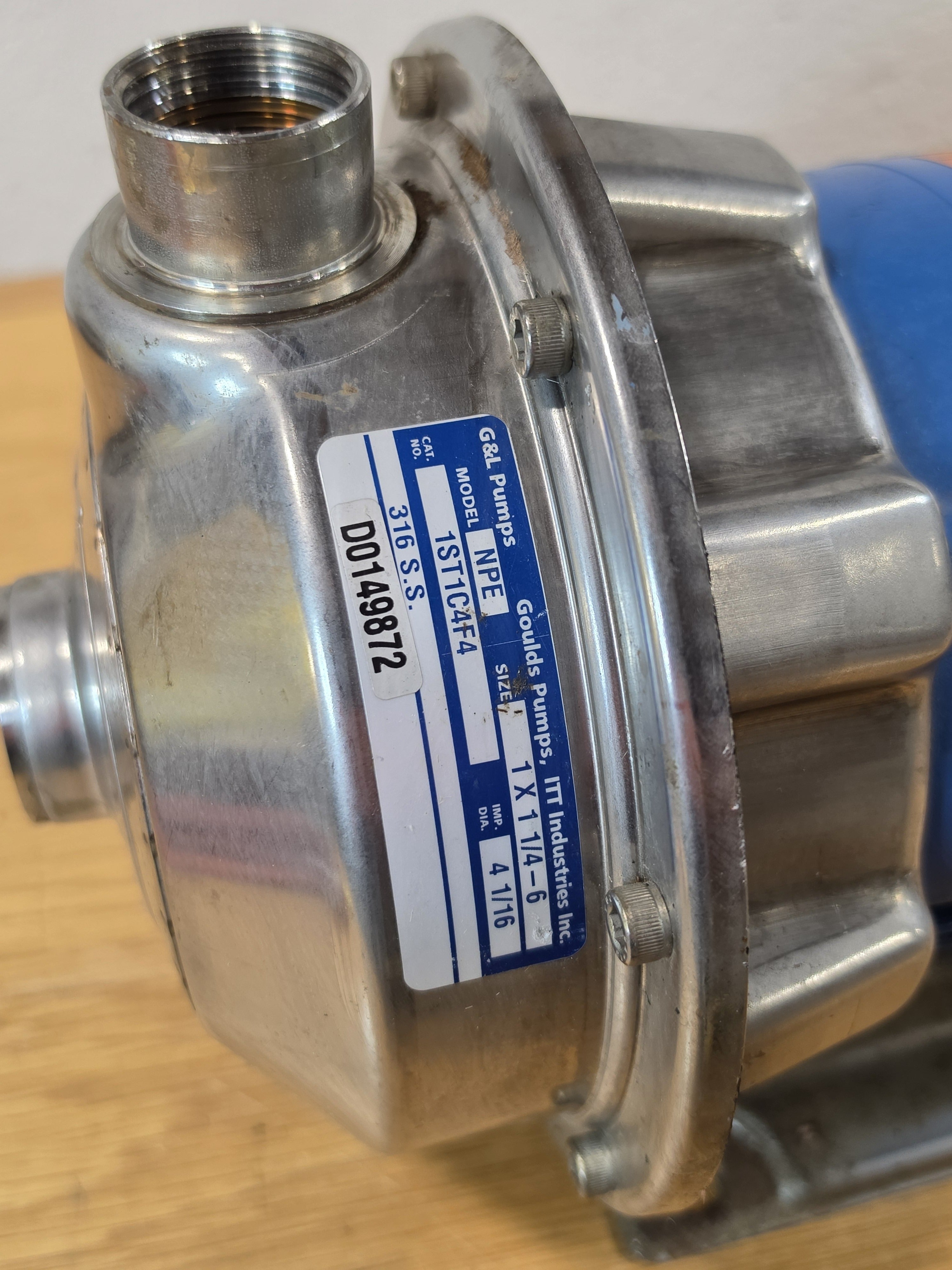 Goulds 1ST1C4F4 NPE Centrifugal Pump 1/2 HP 316 SS Franklin Electric Motor *TESTED*