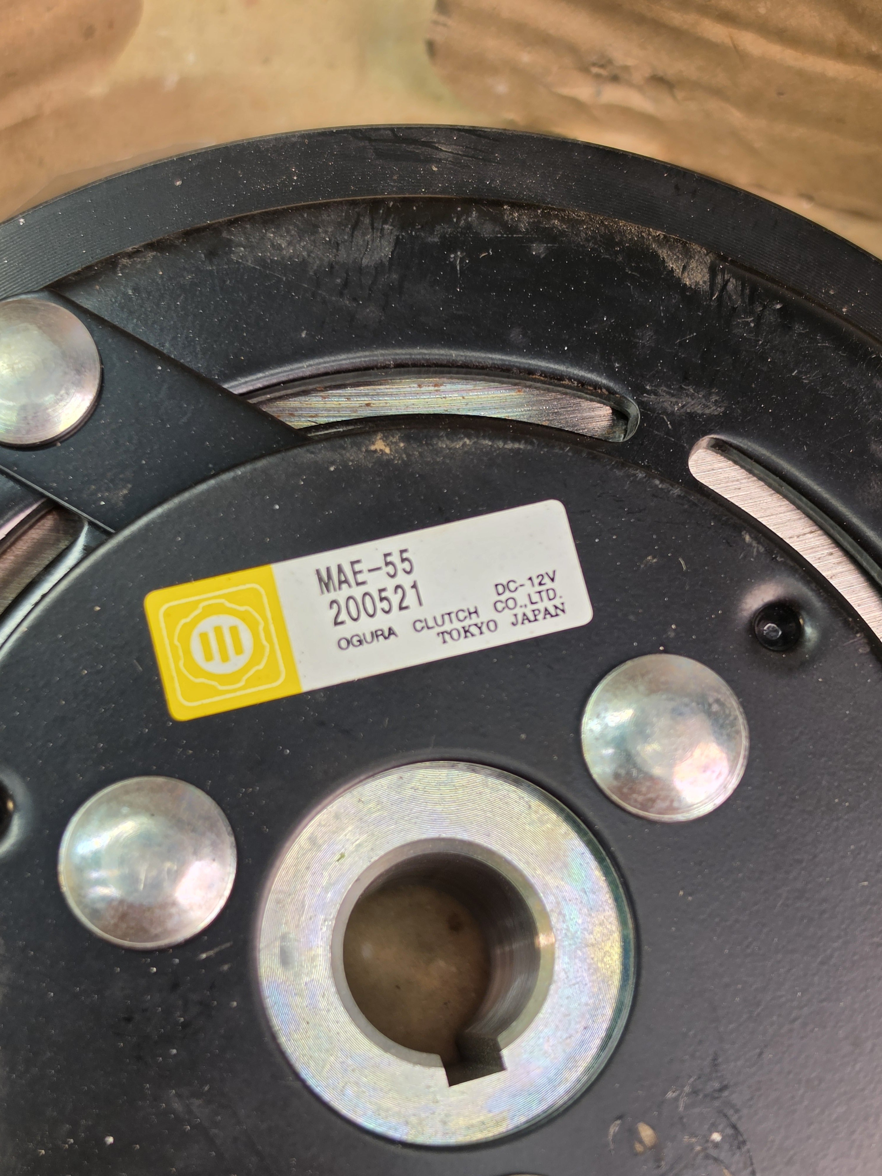 Ogura MAE-55 200521 Electromagnetic Clutch Pulley Assembly DC-12V New