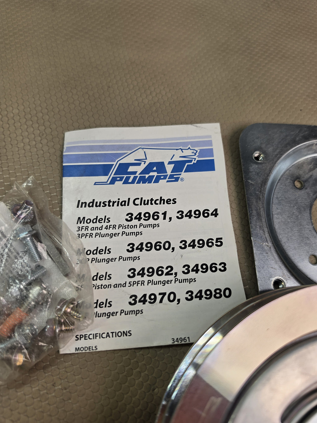 CAT Pumps 34961 Single Groove Clutch Assembly Ogura MA-7A-CP3 12V DC