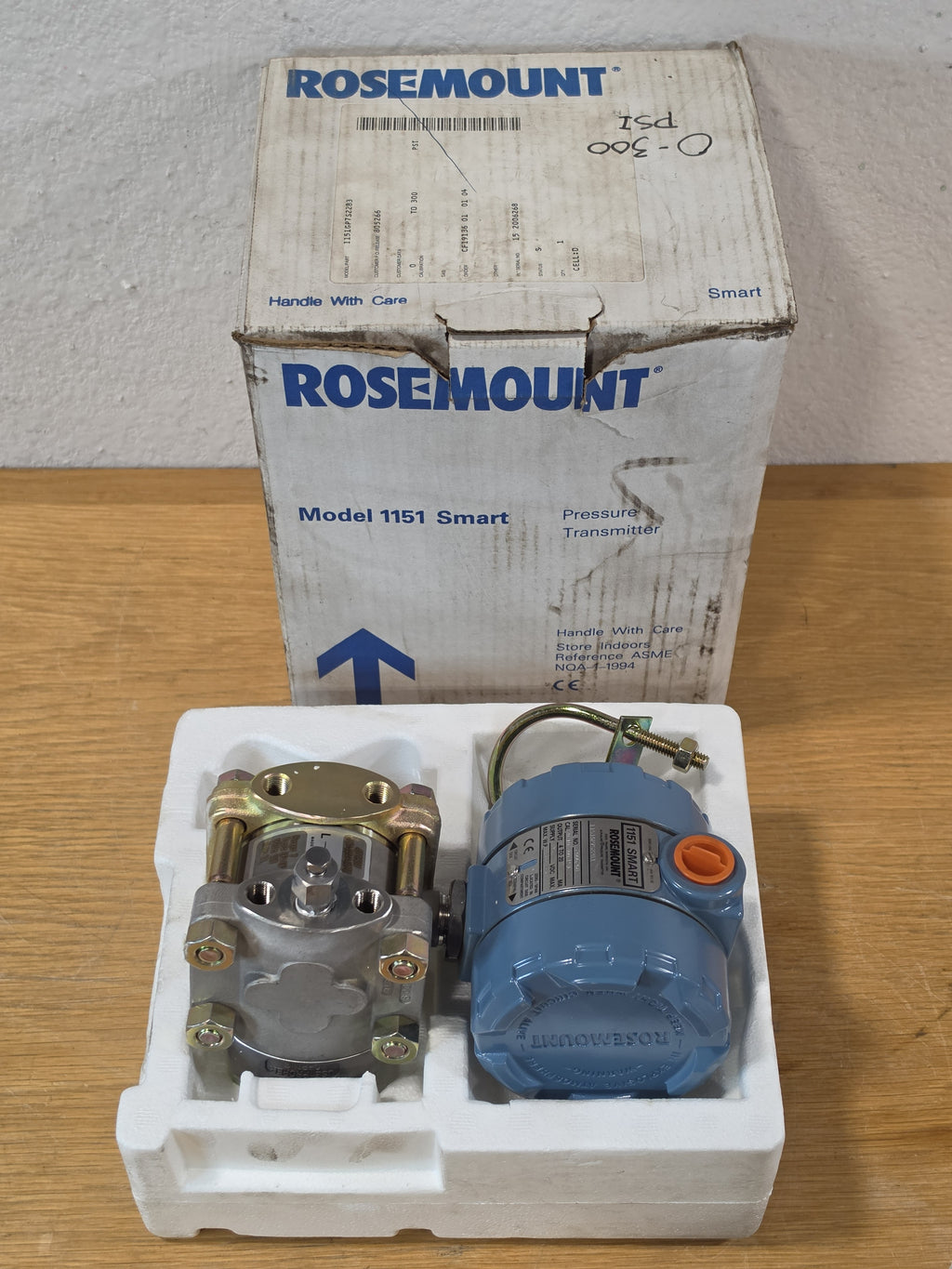 Rosemount 1151GP7S22B3 Smart Pressure Transmitter 0-300 PSI 4-20mA HART MEW
