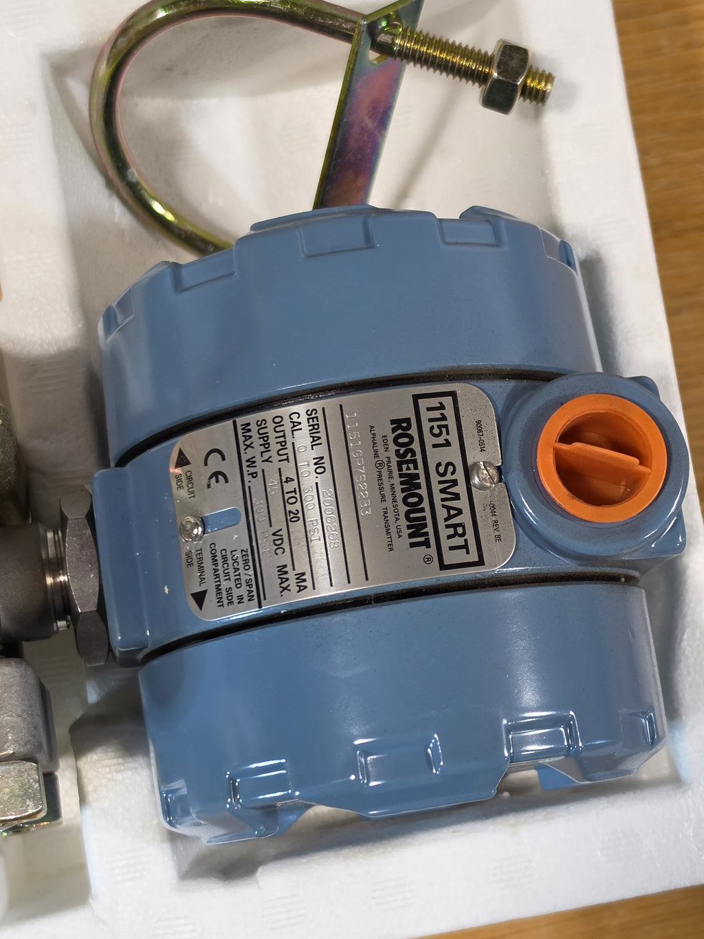 Rosemount 1151GP7S22B3 Smart Pressure Transmitter 0-300 PSI 4-20mA HART MEW