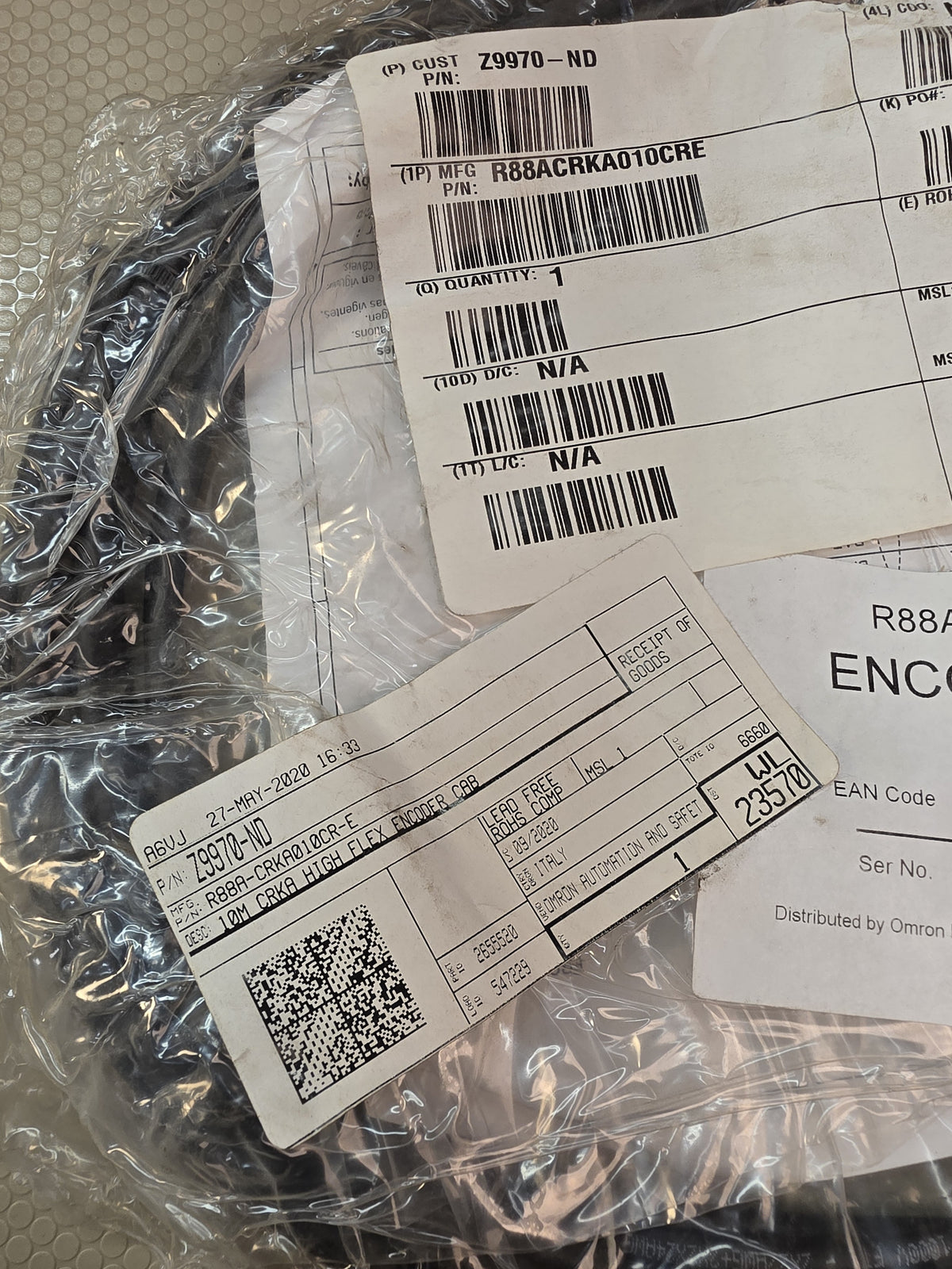 Omron R88A-CRKA010CR-E 10M High Flex Servo Encoder Cable G5 Accurax New