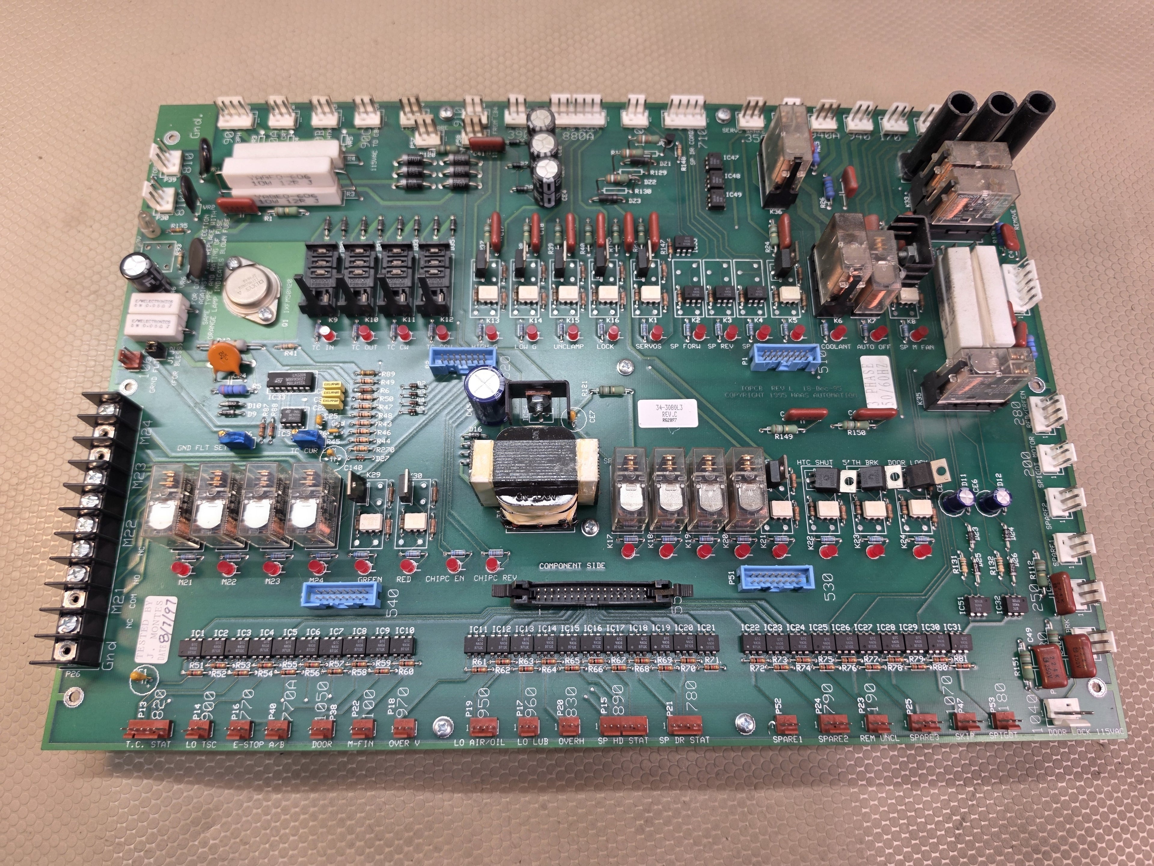 Haas Automation 34-3080L3 I/O PCB Circuit Board IOPCB REV C CNC *TESTED*