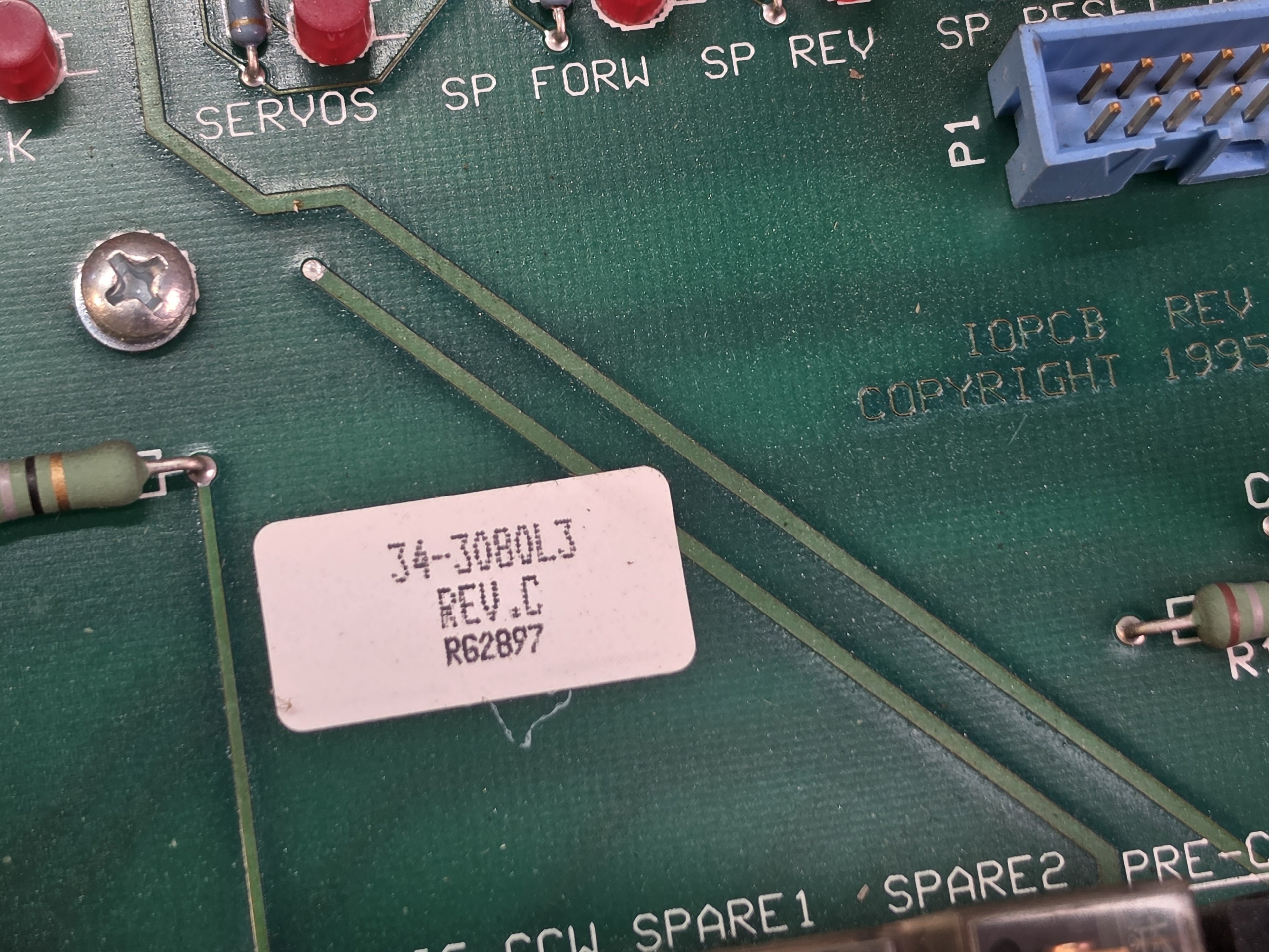 Haas Automation 34-3080L3 I/O PCB Circuit Board IOPCB REV C CNC *TESTED*