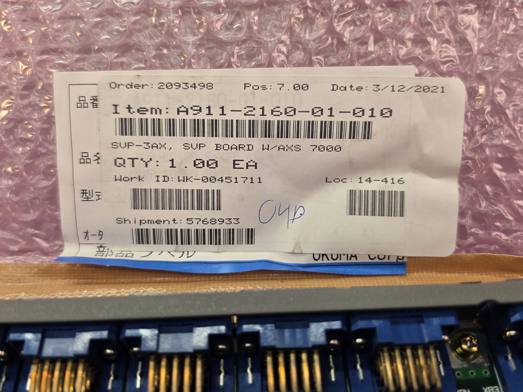 Okuma A911-2160-01-010 OSP7000 SVP Board CNC Control Circuit Board 1911-2160 *NEW*
