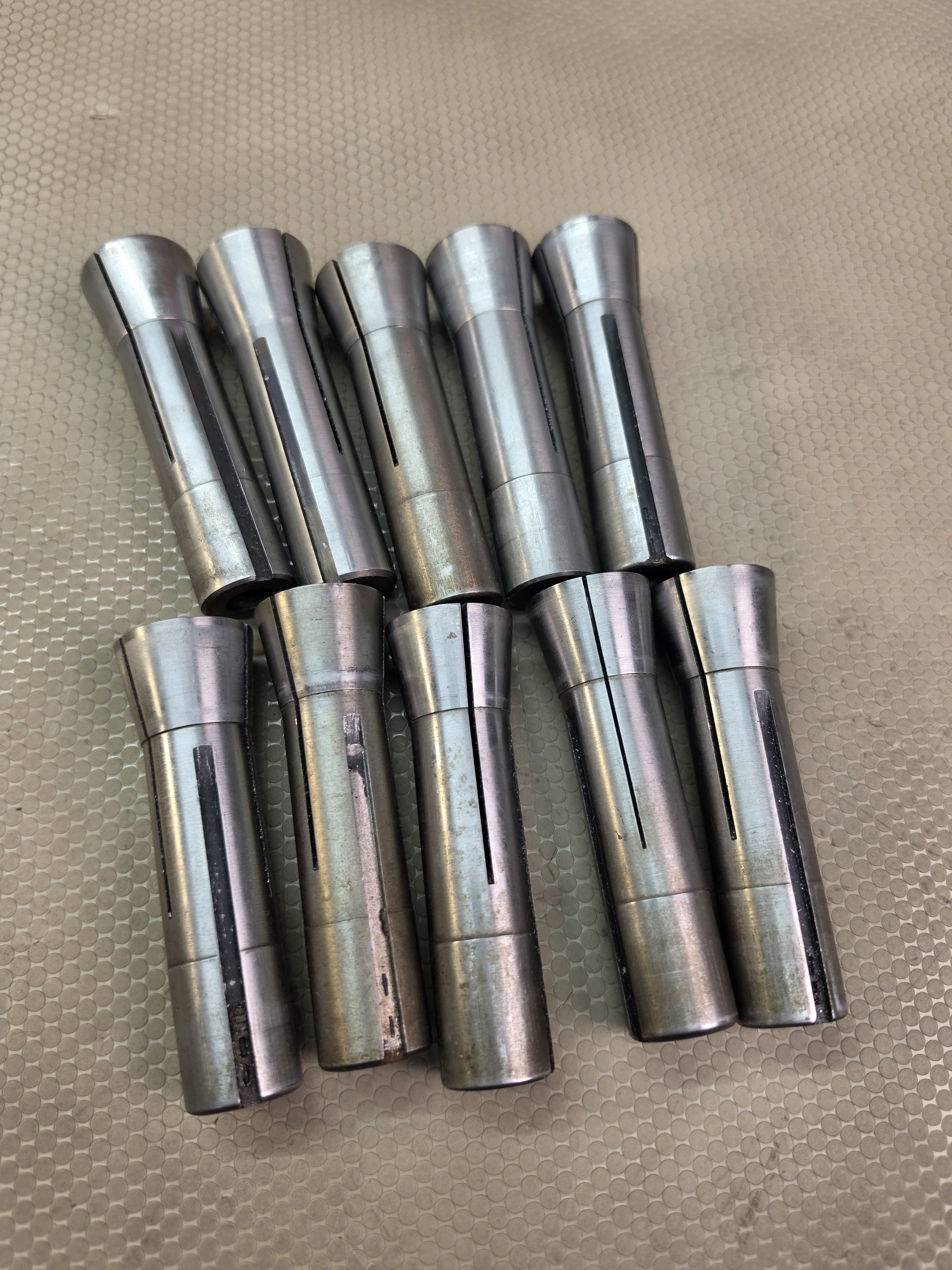 Lot of 10 R8 Collets Mixed Royal Lyndex 1/8-3/4" Mill Tooling Royal Lyndex & Other
