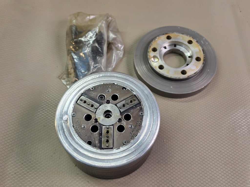 MicroCentric HSV4-3 High Speed 3-Jaw Air Chuck w/ Backplate Made in USA