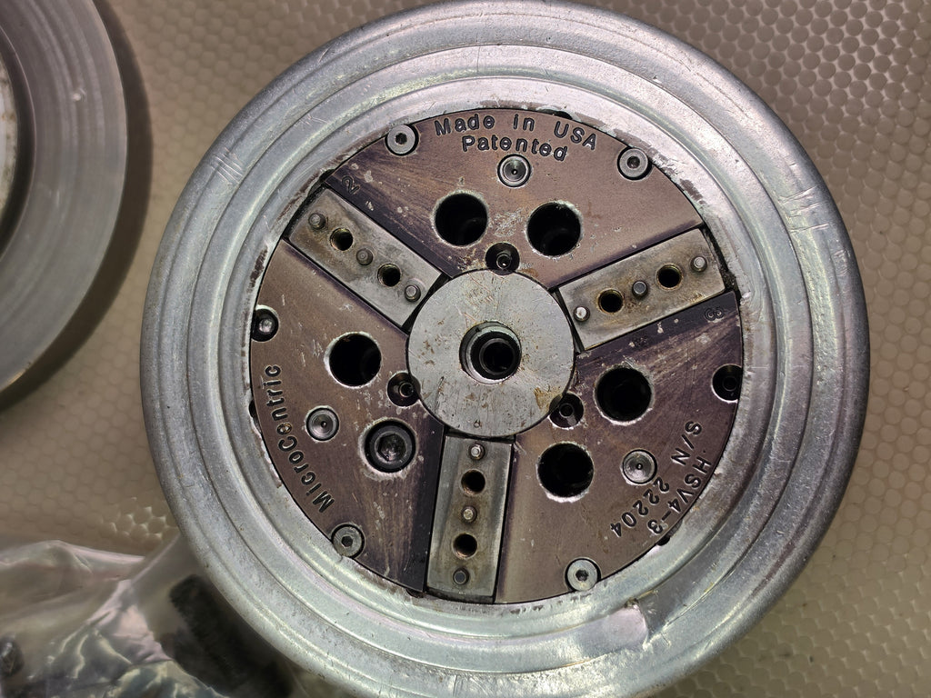 MicroCentric HSV4-3 High Speed 3-Jaw Air Chuck w/ Backplate Made in USA