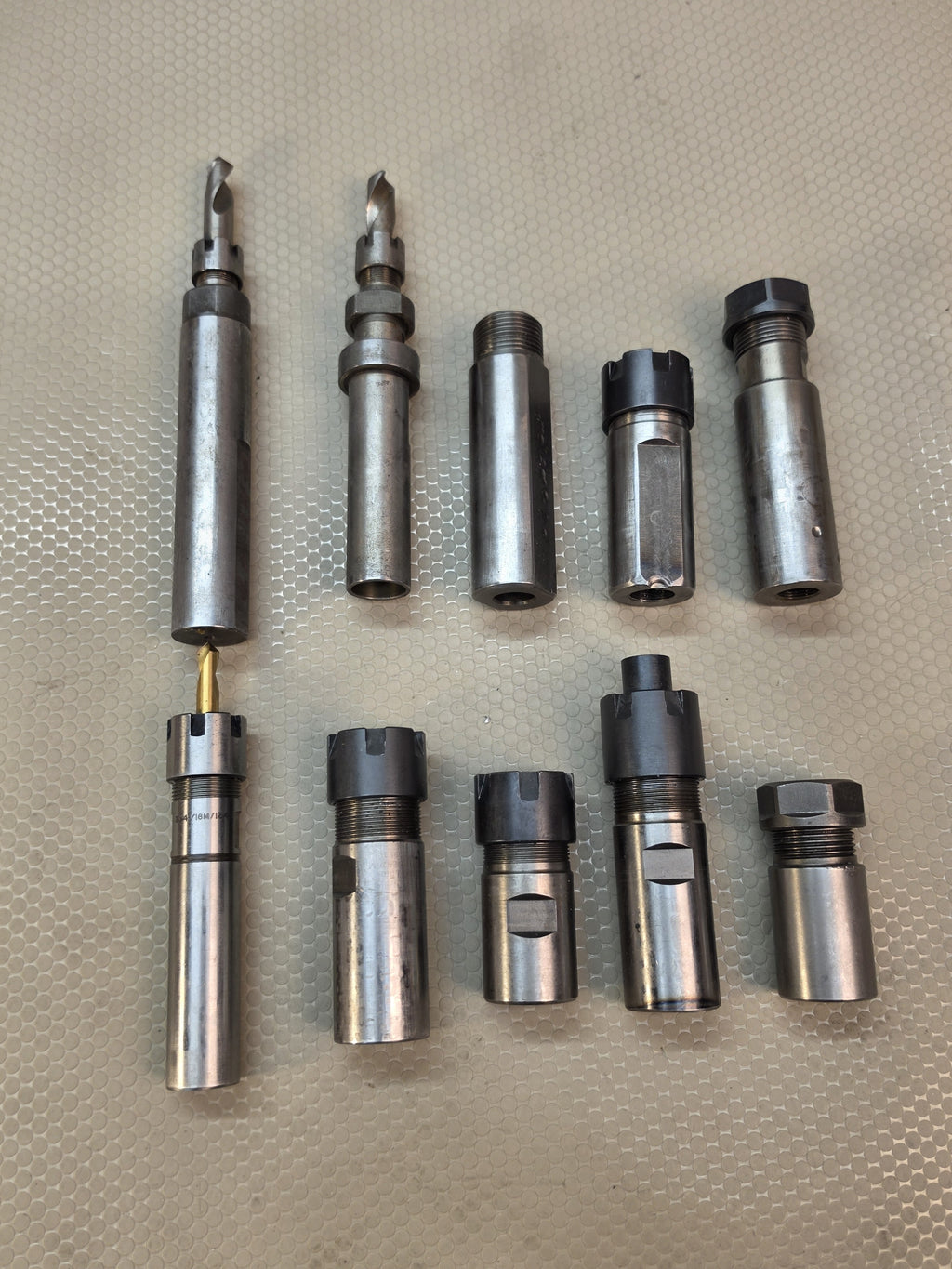 Lot of 10 REGO-FIX & Other Swiss Lathe ER Collet Holders Tooling Extensions