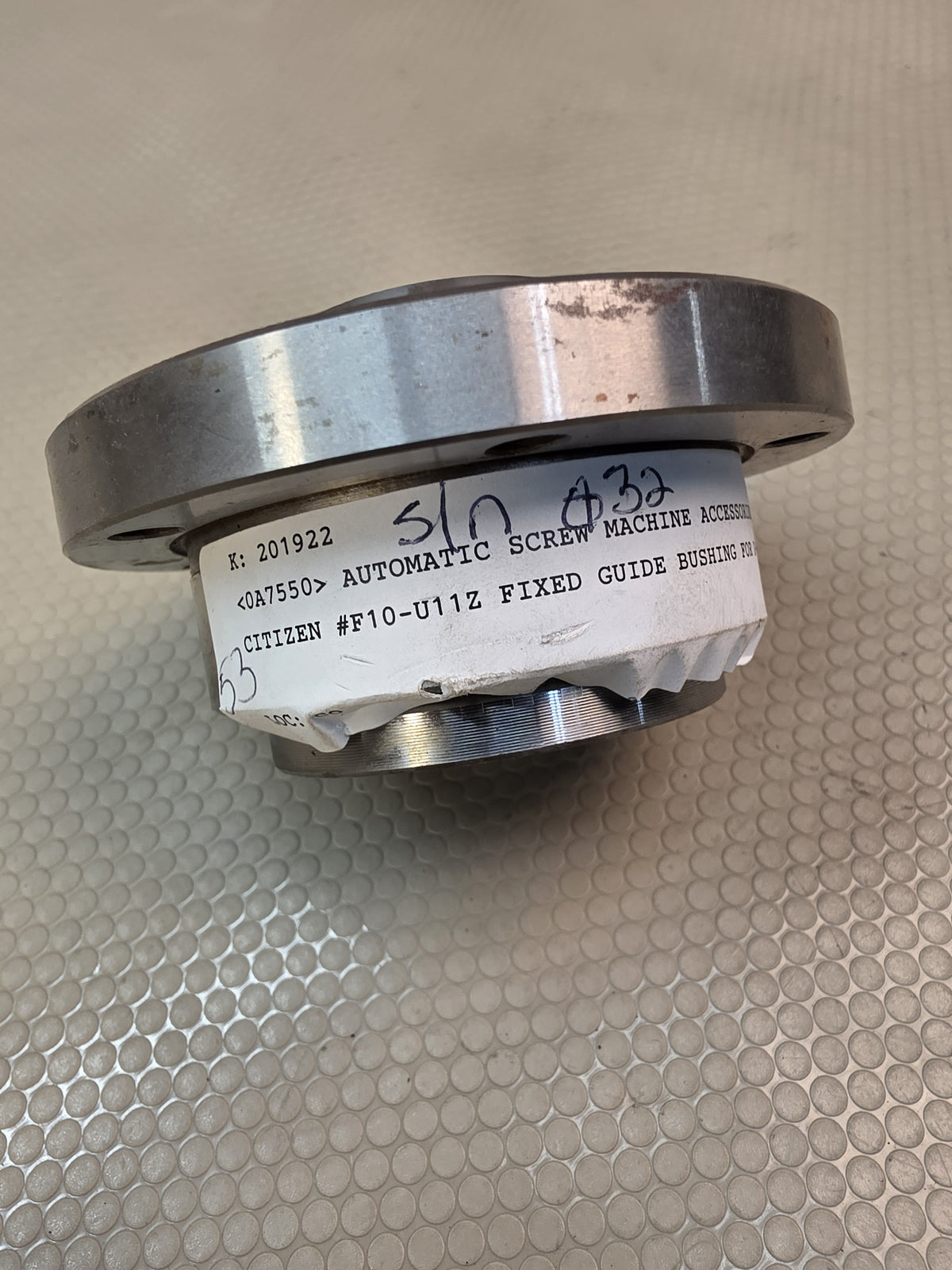 Citizen Lathe F10-U11Z Fixed Guide Bushing for D-10 Screw Machine A32 Swiss CNC