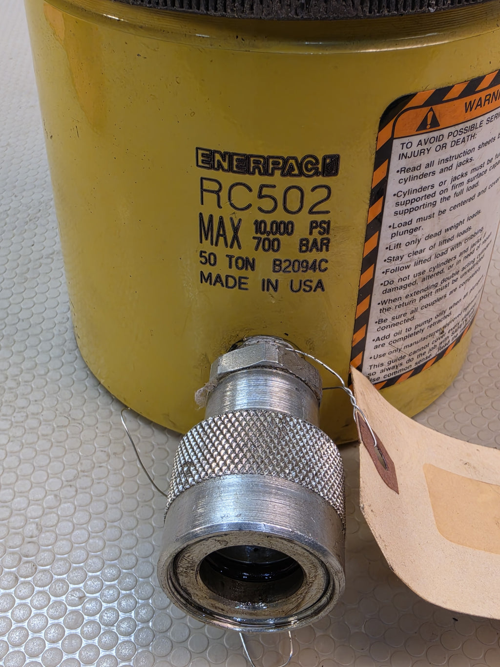 Enerpac RC502 RC-502 50 Ton Hydraulic Cylinder 2in Stroke 10000 PSI *Light Use*