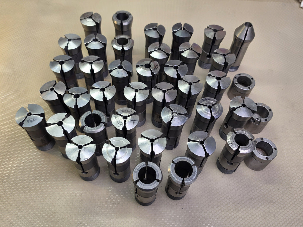 Lot of 41 Southwick & Meister S&M 5C Collets USA Lathe Tooling + Stop Sleeves