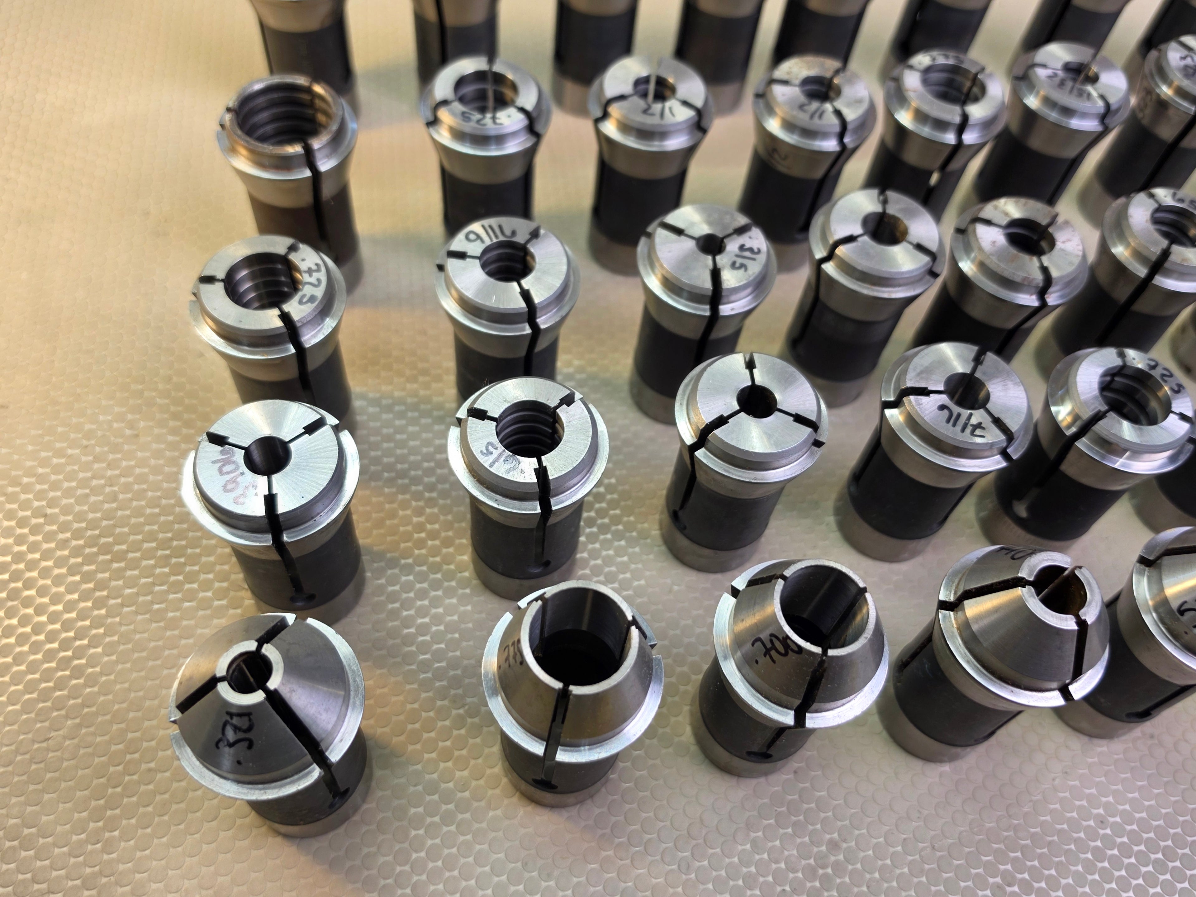 Lot of 50 S&M 0161 & 0161EN TF-Series Swiss Lathe Collets USA