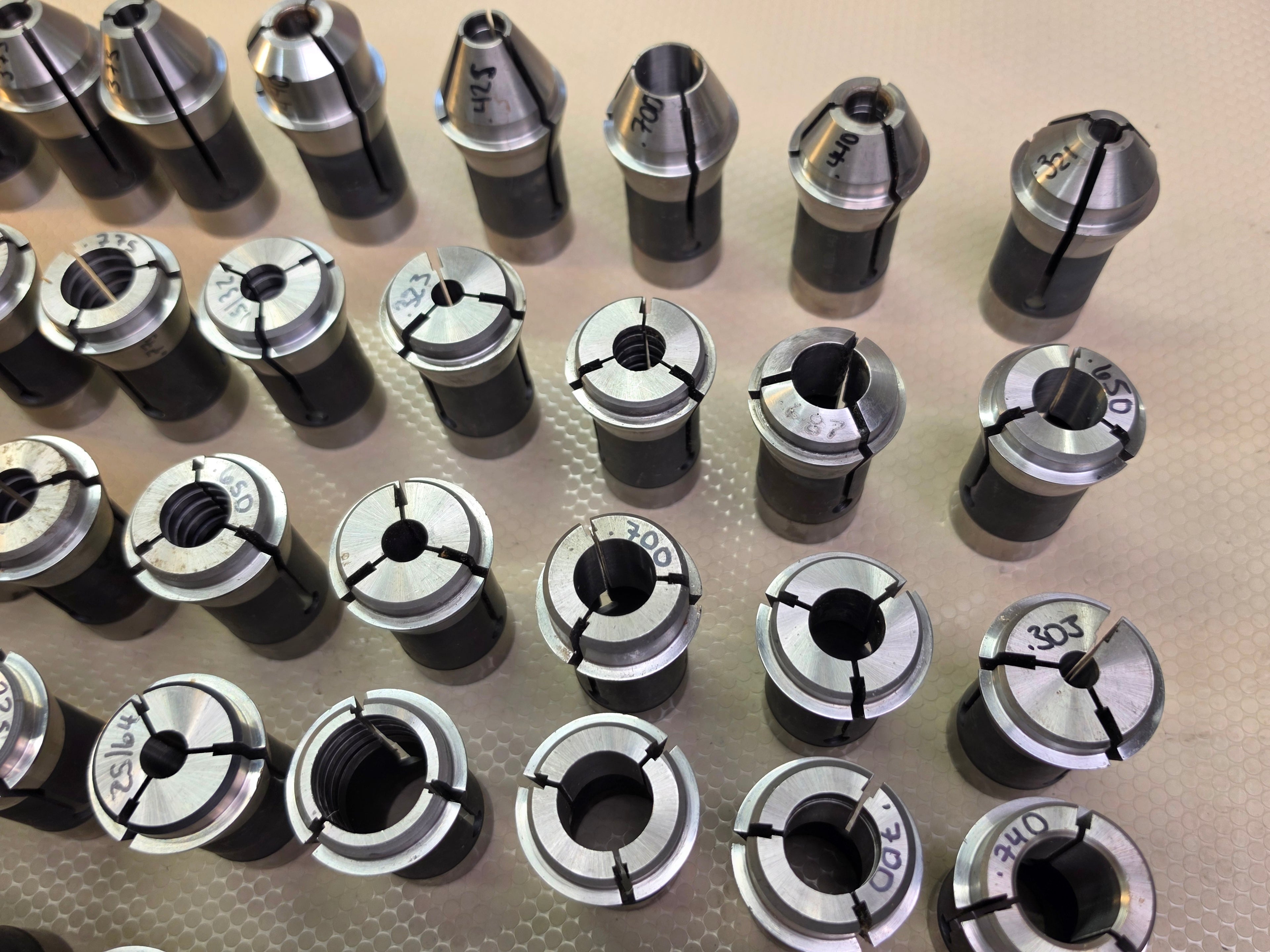Lot of 50 S&M 0161 & 0161EN TF-Series Swiss Lathe Collets USA